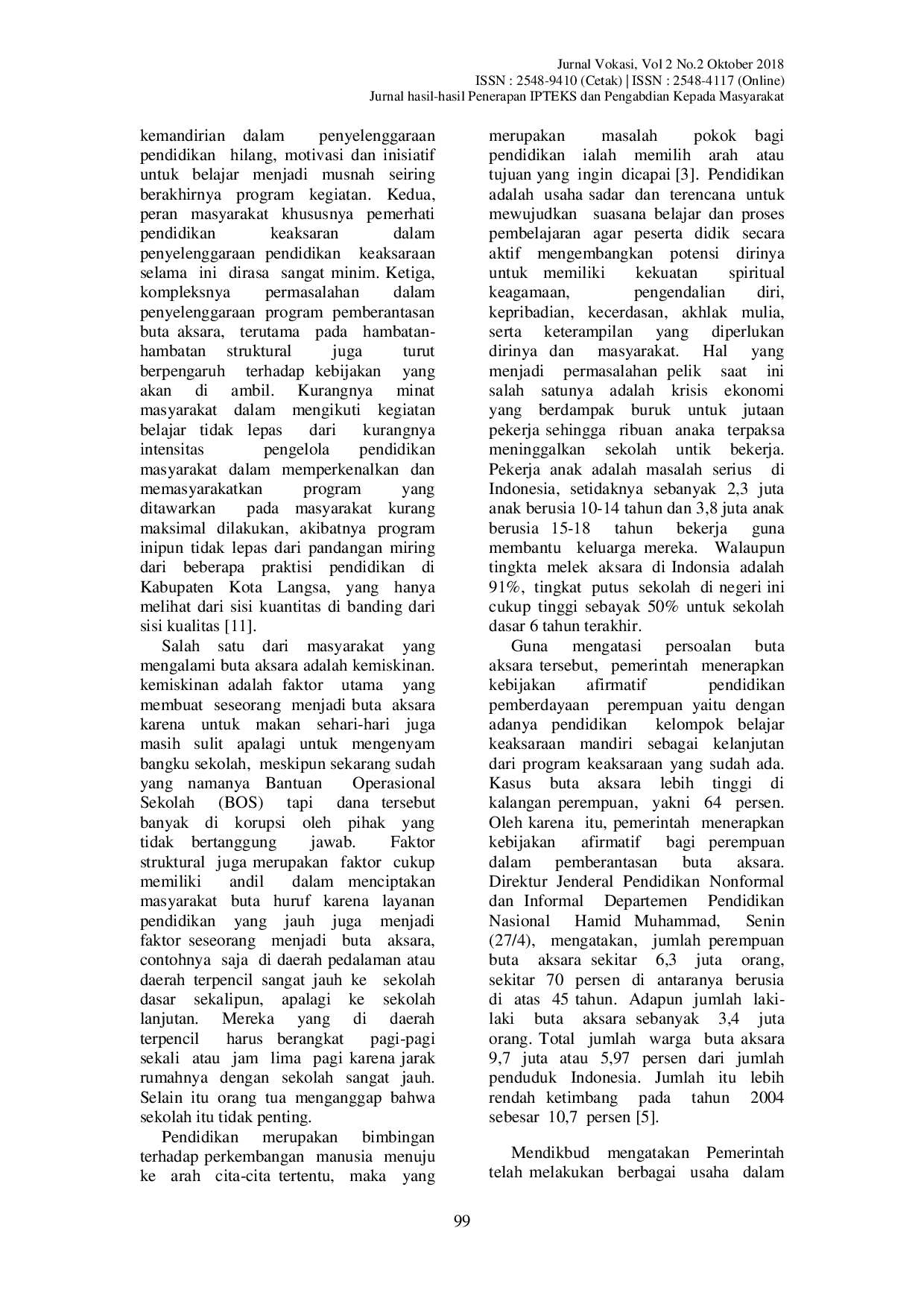 JURIS Pelatihan Membaca Untuk Pengentasan Buta Aksara Di Wilayah Kota Langsa