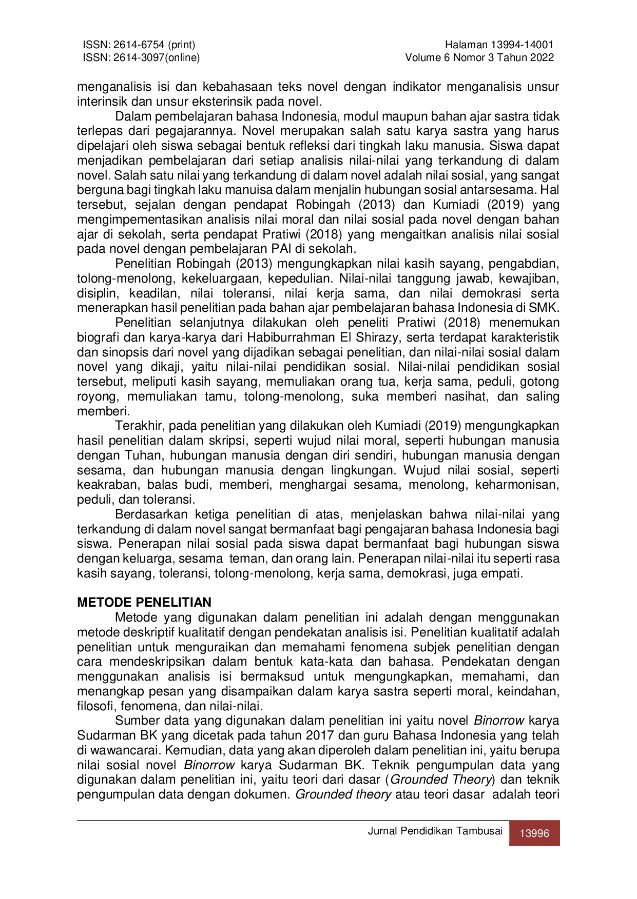 JURIS Nilai Sosial Pada Novel Binorrow Tongkat Musa Dan Tujuh Roh Boorne Karya Sudarman BK Serta Pemanfaatannya Sebagai Modul di SMK