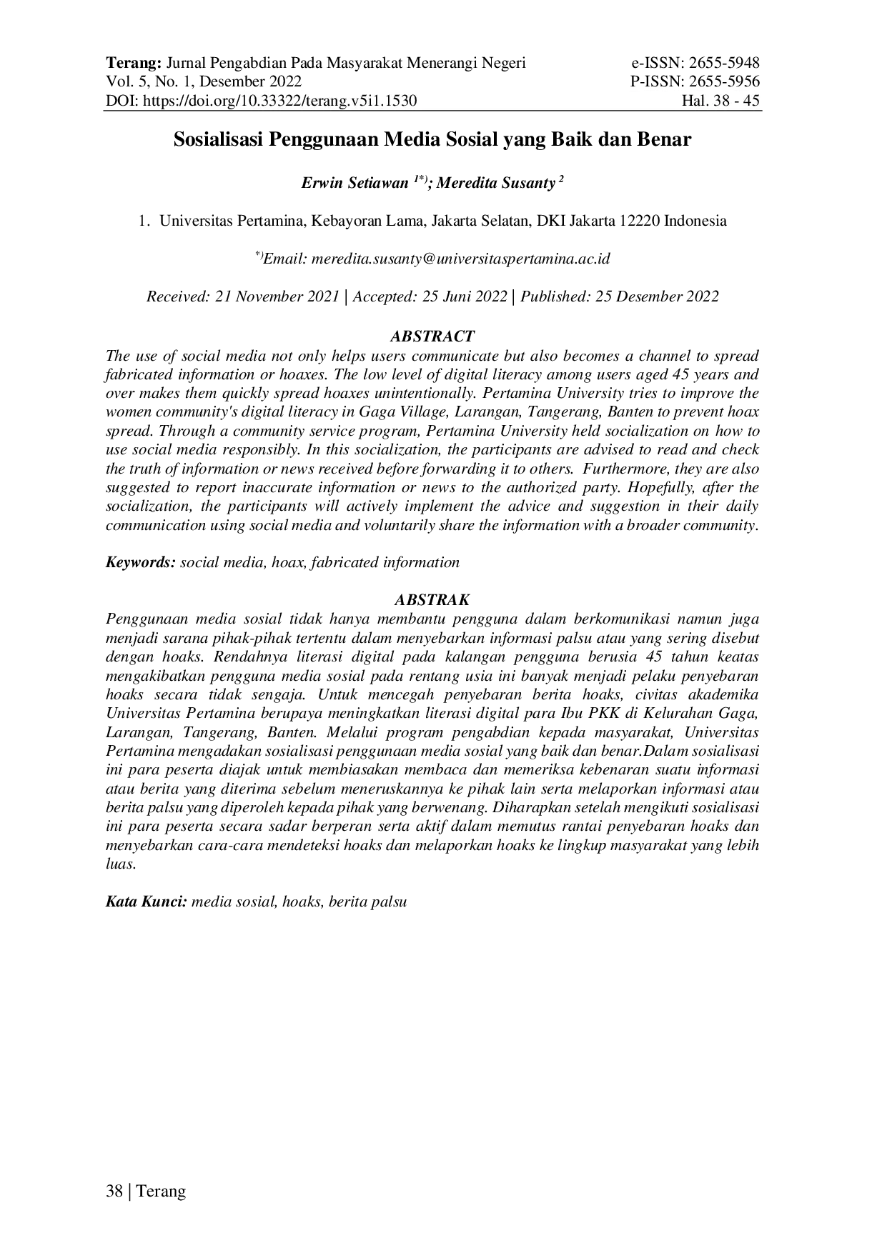 JURIS Sosialisasi Penggunaan Media Sosial yang Baik dan Benar