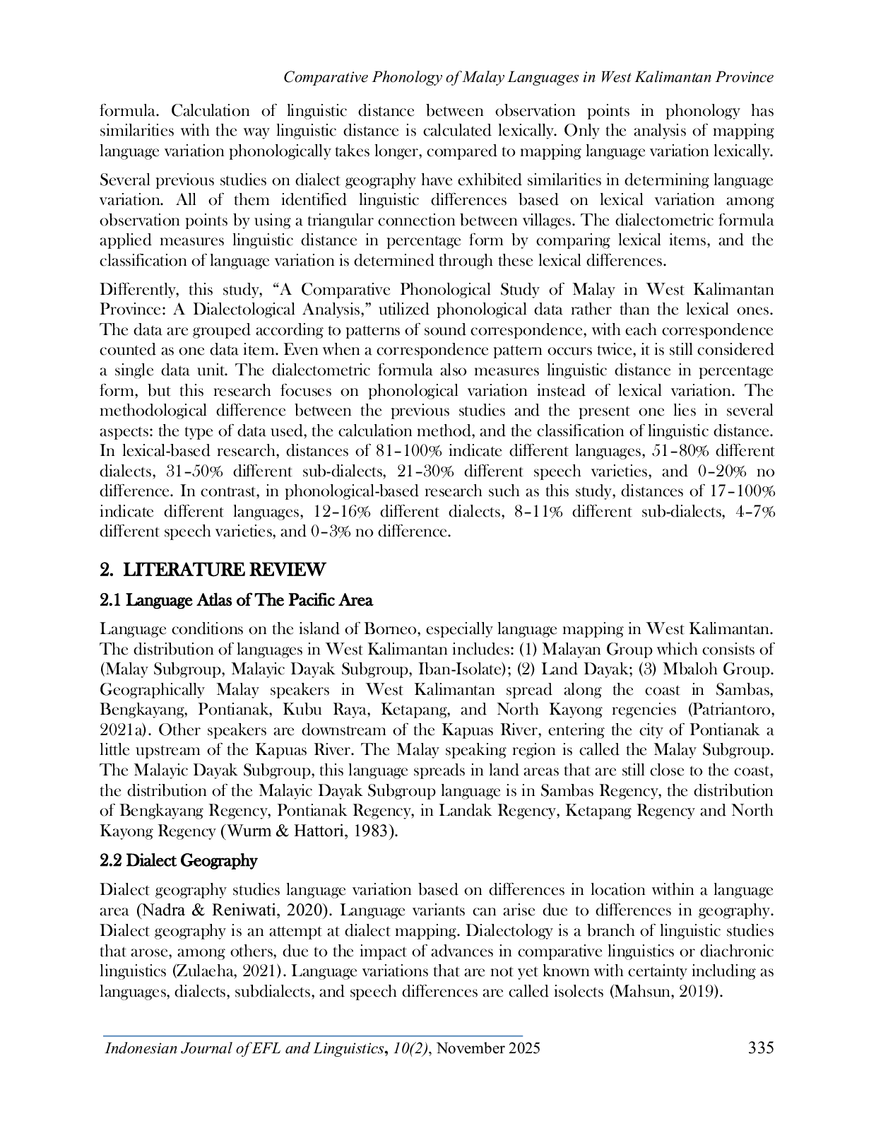JURIS Comparative Phonology of Malay Languages in West Kalimantan Province A Dialectological Study
