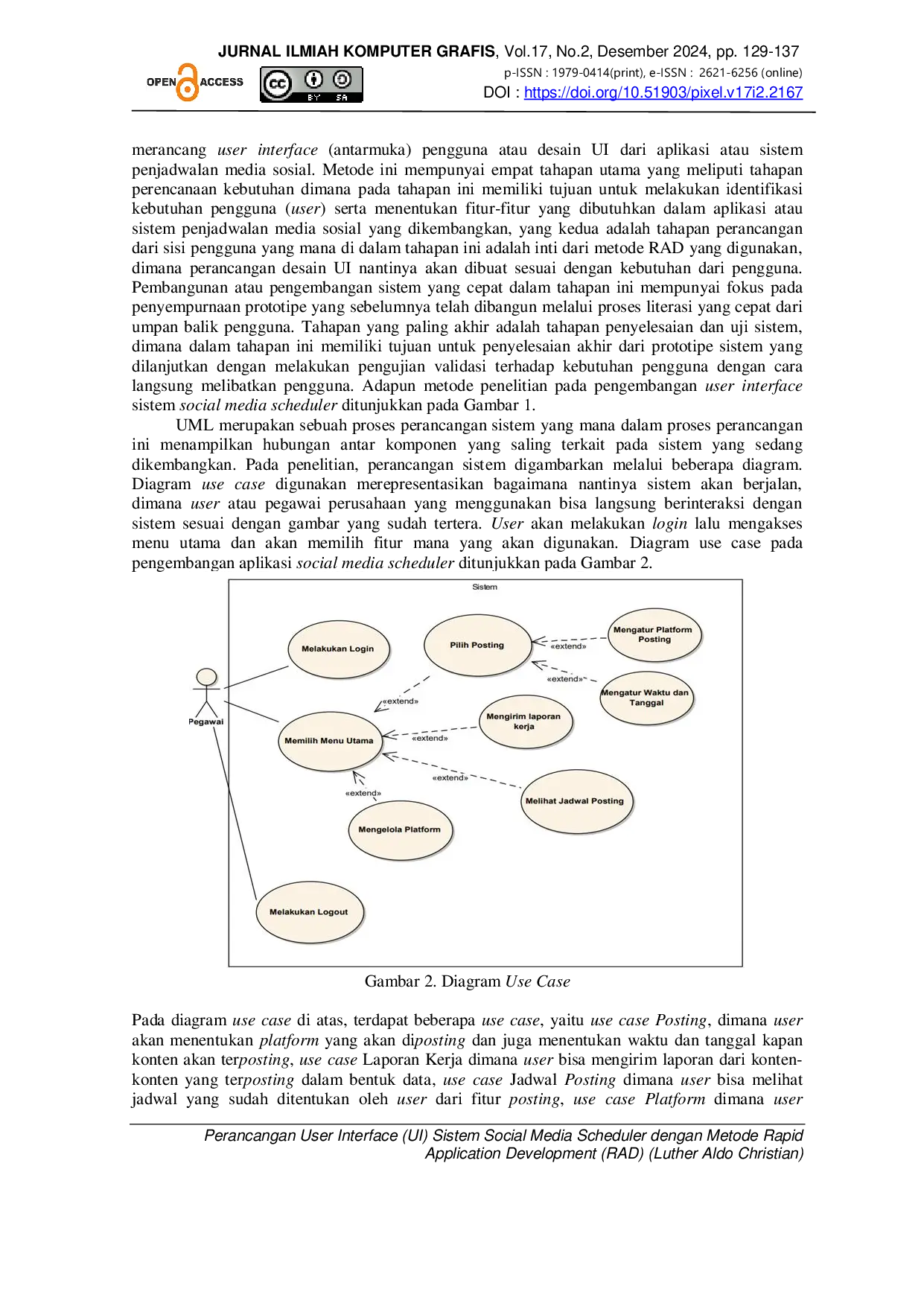 JURIS Designing User Interface UI of Social Media Scheduler System with Rapid Application Development RAD Method