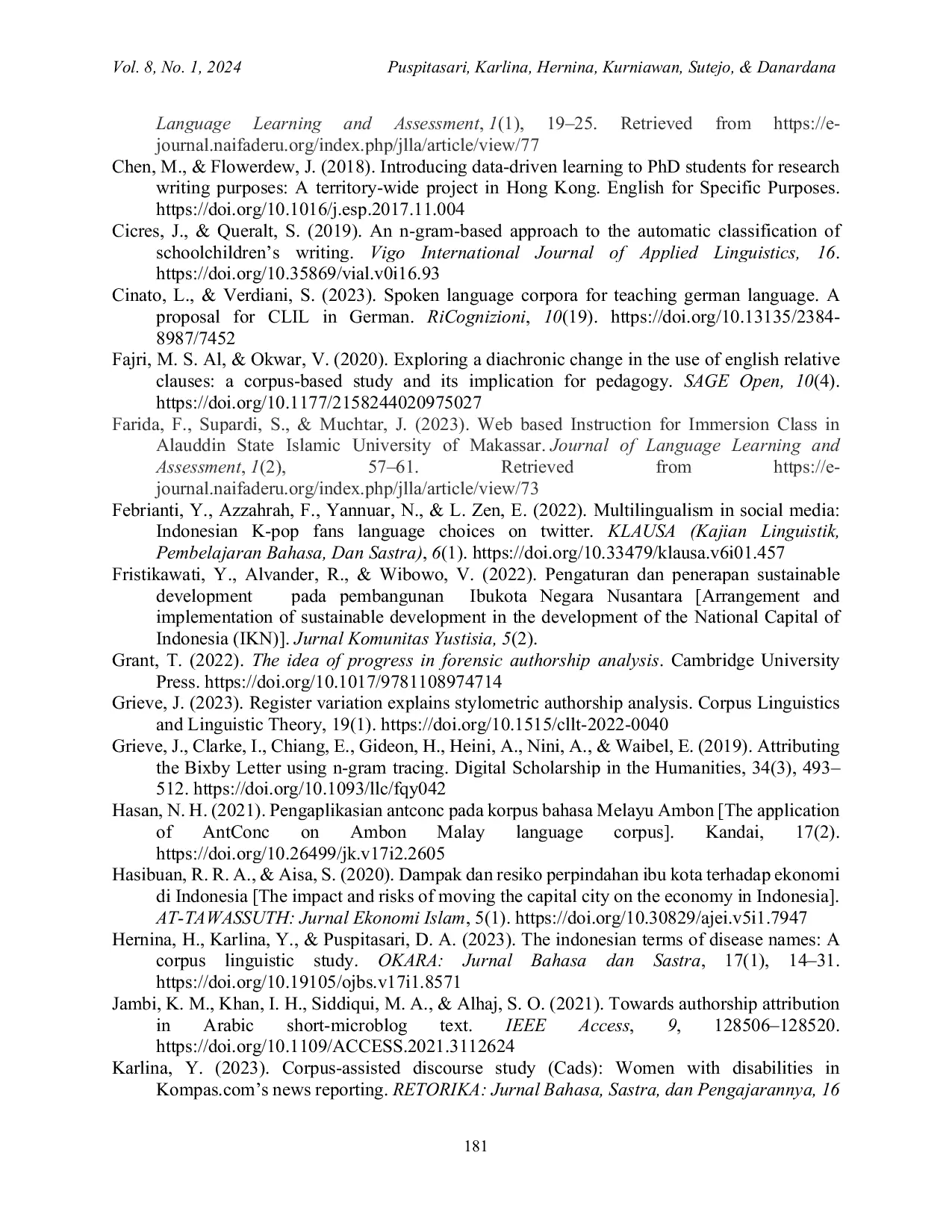 JURIS Language Choices and Digital Identity of High School Student Text Messages in the New Capital City of Indonesia Implication for Language Education