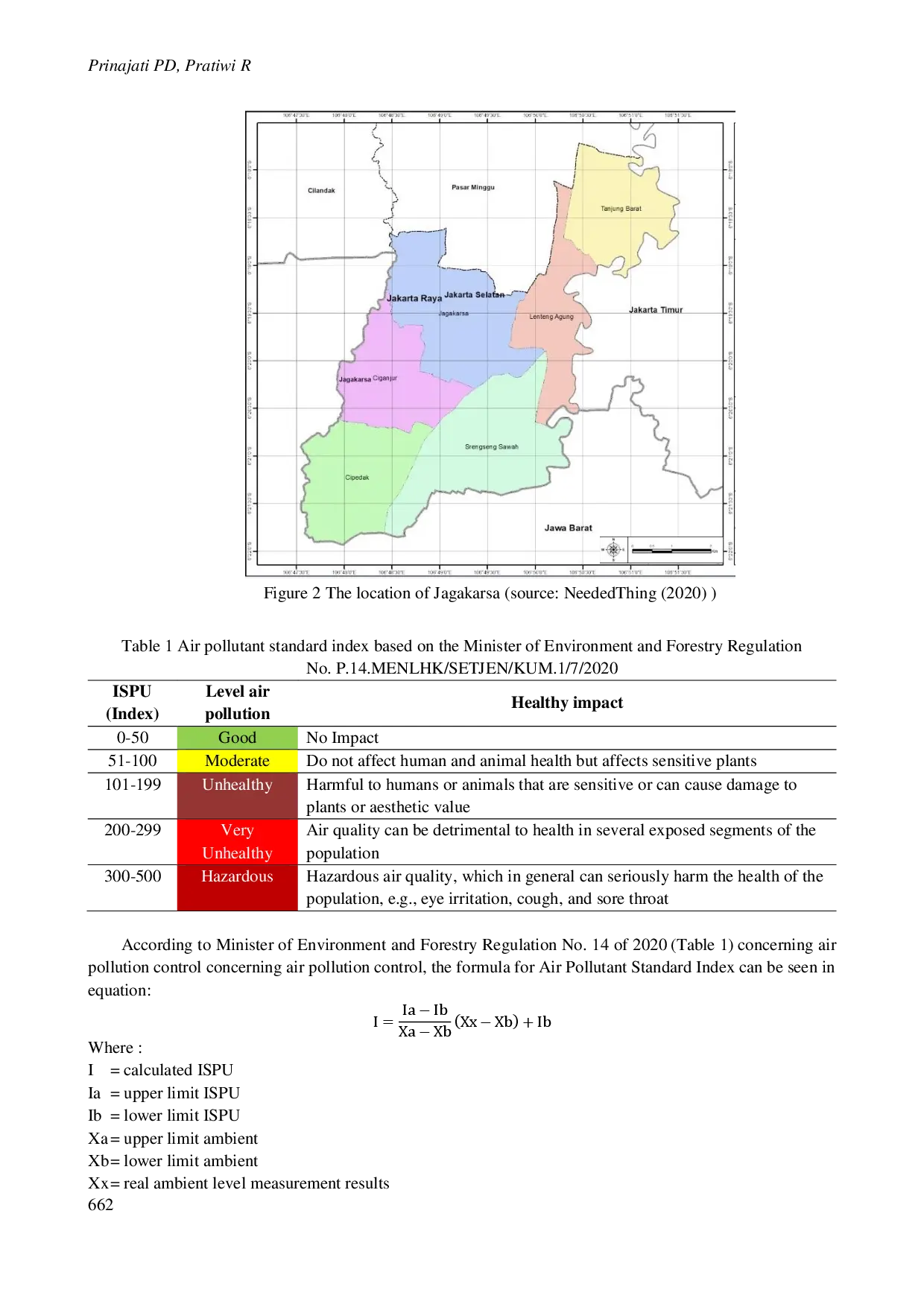 juris The correlation of CO concentration and green open space case study of Jagakarsa District South Jakarta