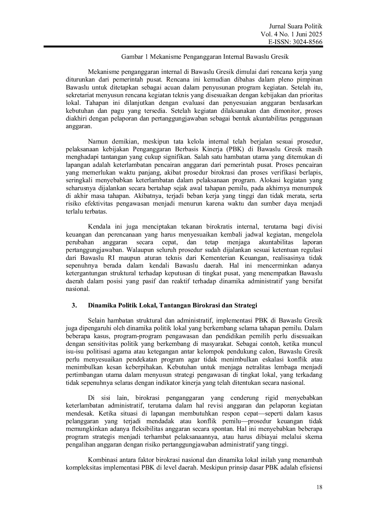 JURIS Sinkronisasi Kebijakan Pusat Daerah Dalam Implementasi Penganggaran Berbasis Kinerja Pada Pemilu 2024 Studi Kasus Bawaslu Gresik