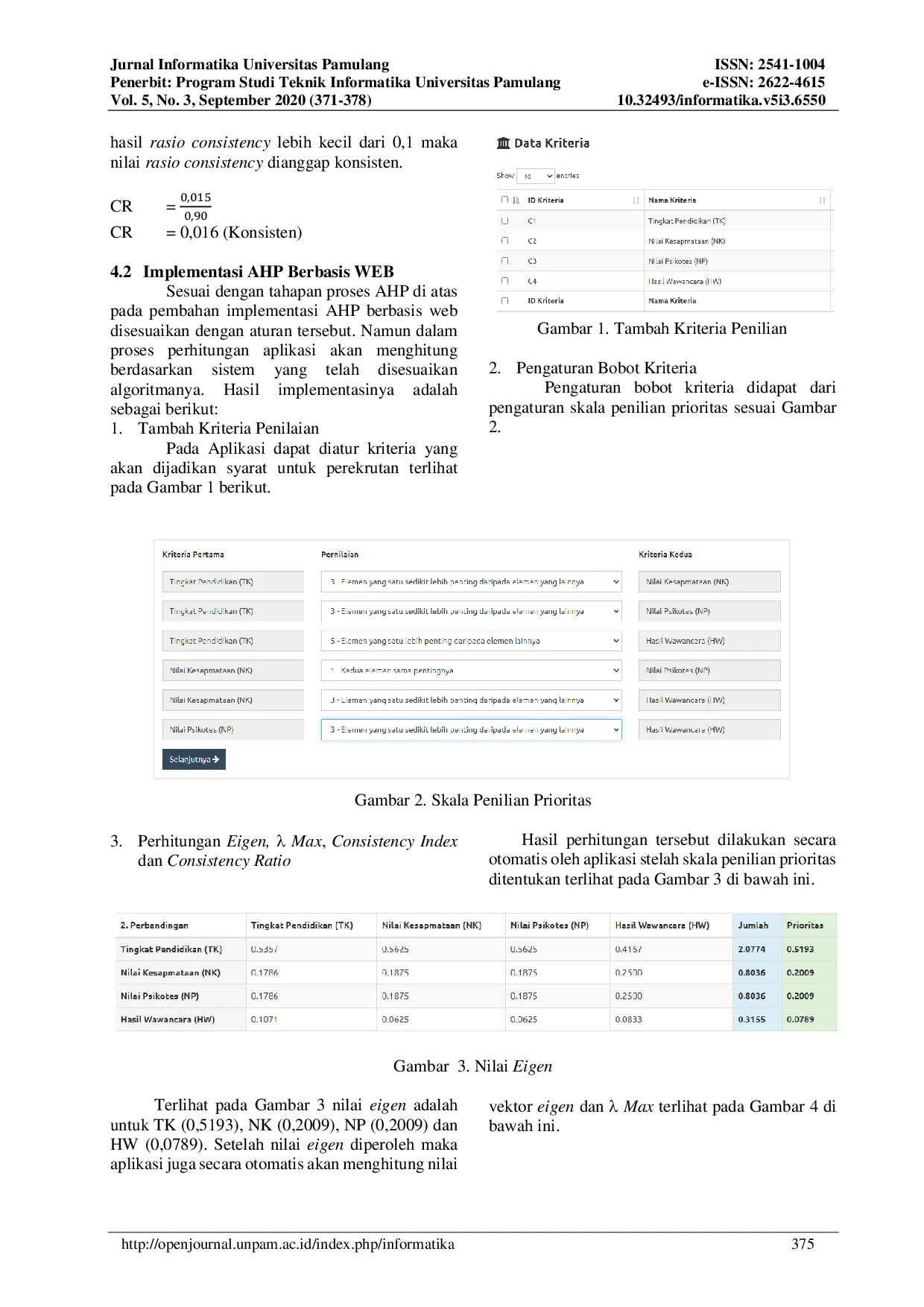 JURIS Penerapan Metode Analytical Hierarchy Process AHP dalam Perekrutan Petugas Keamanan