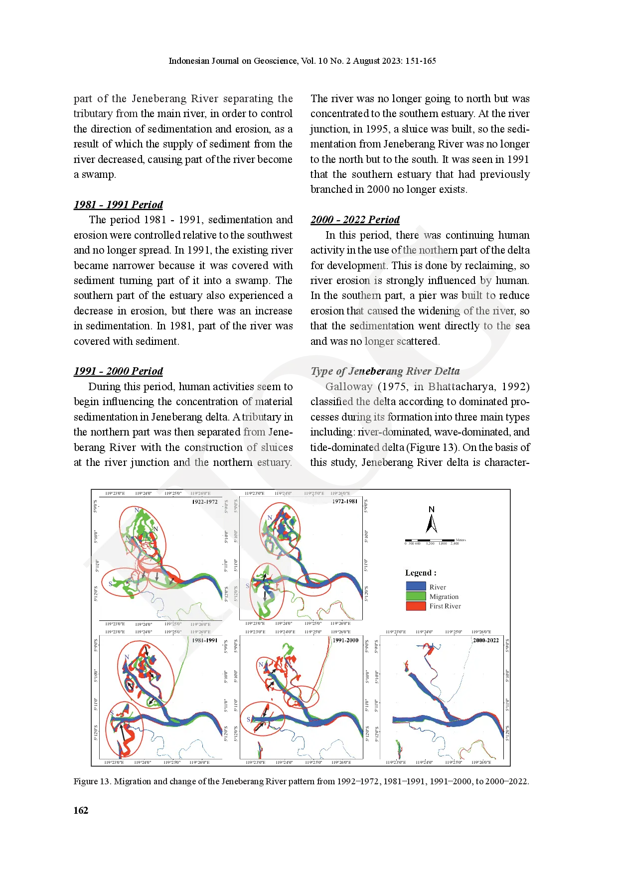juris Geospatial Analysis for Delta Evolution of Jeneberang River in Makassar South Sulawesi Indonesia