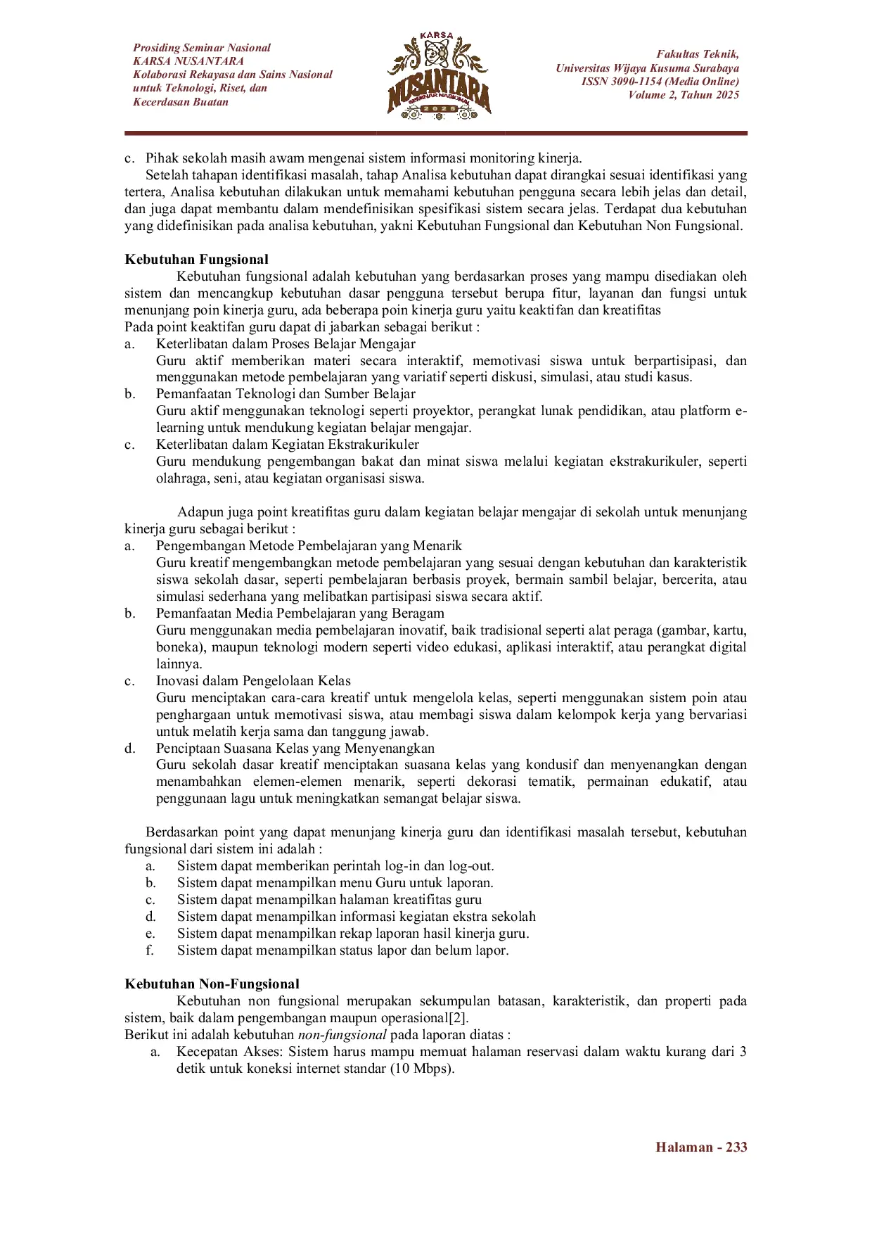 JURIS Sistem Informasi Laporan Kinerja Guru SDN Kupang Krajan Berbasis Web