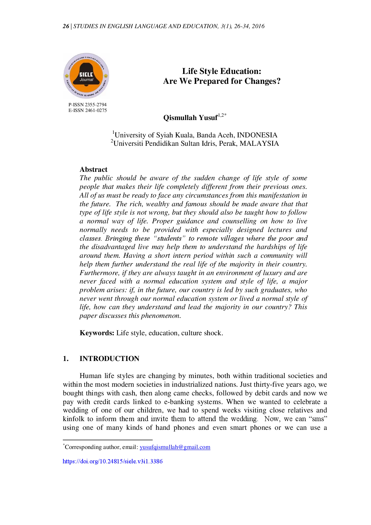 juris Life Style Education Are We Prepared for Changes