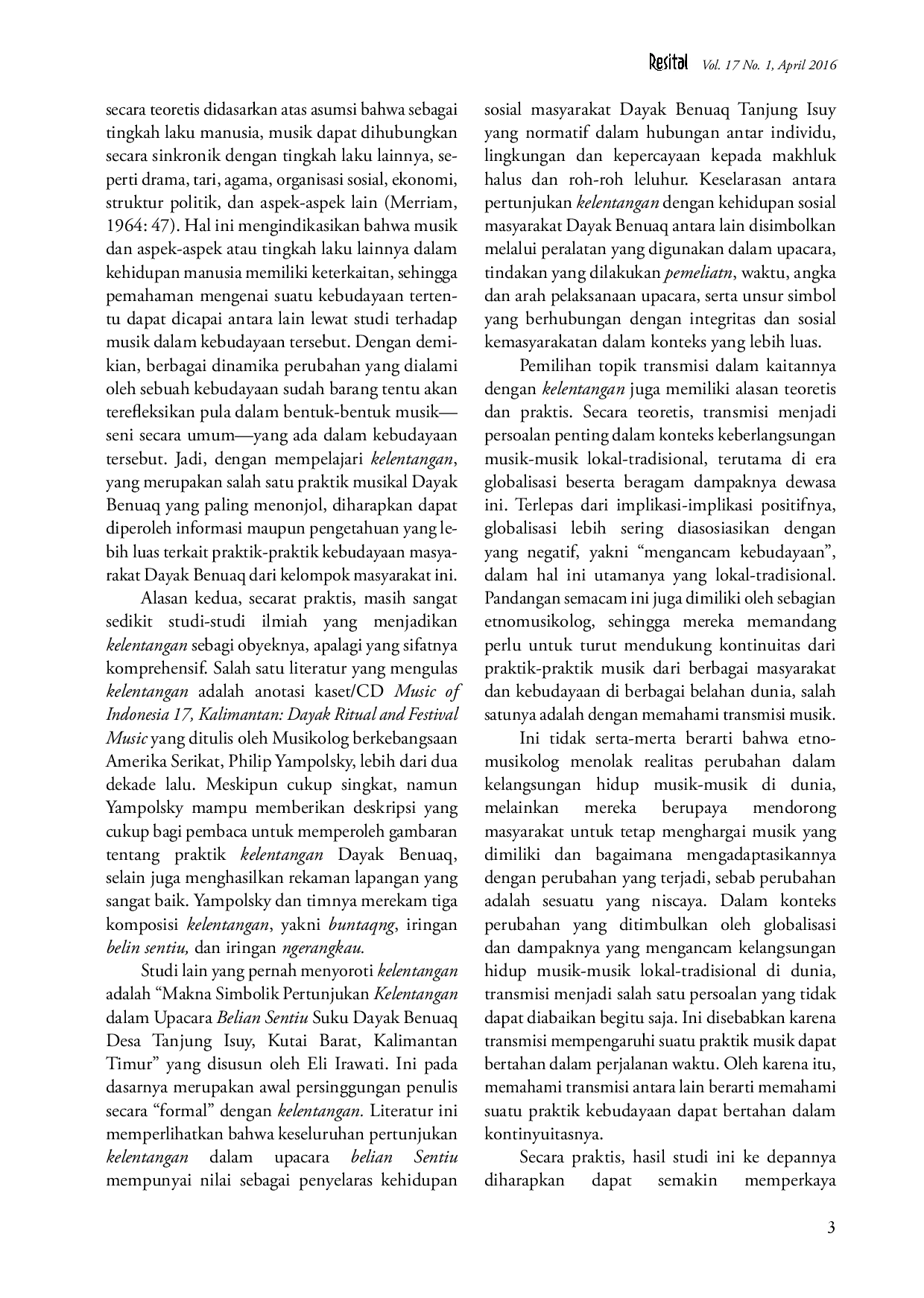 juris Transmisi Kelentangan dalam Masyarakat Dayak Benuaq