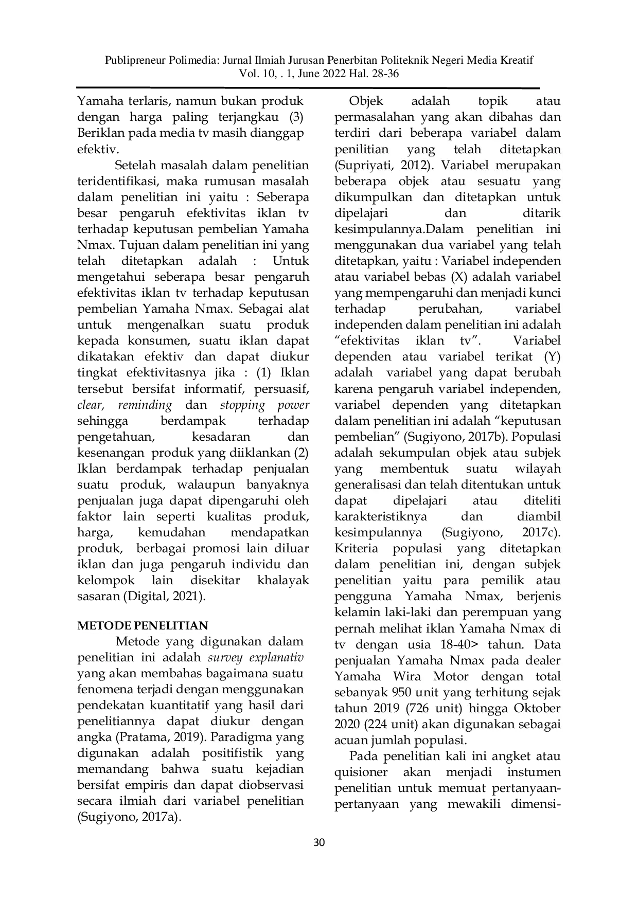 JURIS Analysis of the Effectiveness Influence of Advertisements on TV Media on the Purchase Decision of Yamaha NMAX Motorcycles