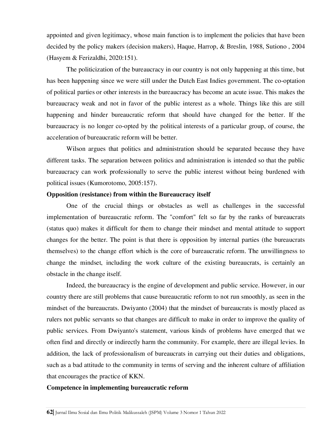 JURIS Bureaucratic Reform Resistance in Indonesia