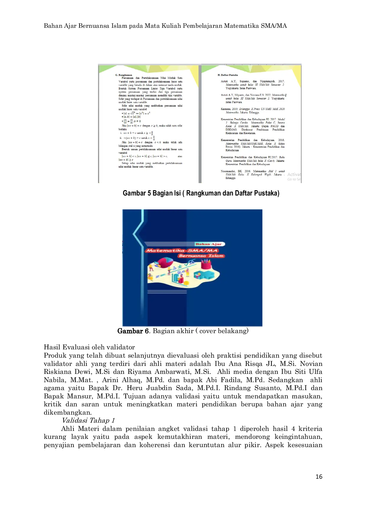 JURIS Bahan Ajar Bernuansa Islam pada Mata Kuliah Pembelajaran Matematika SMA MA