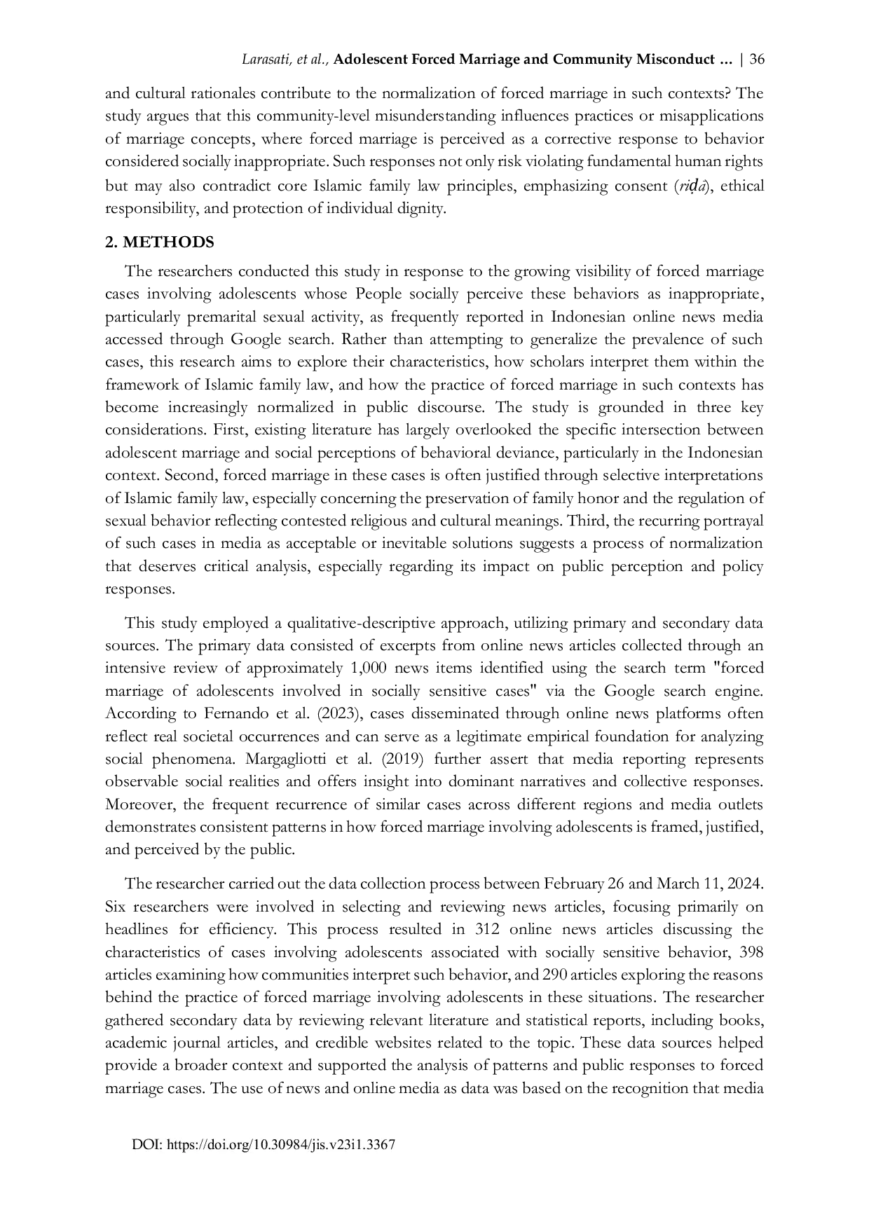 JURIS Adolescent Forced Marriage and Community Misconduct Rethinking Islamic Family Law