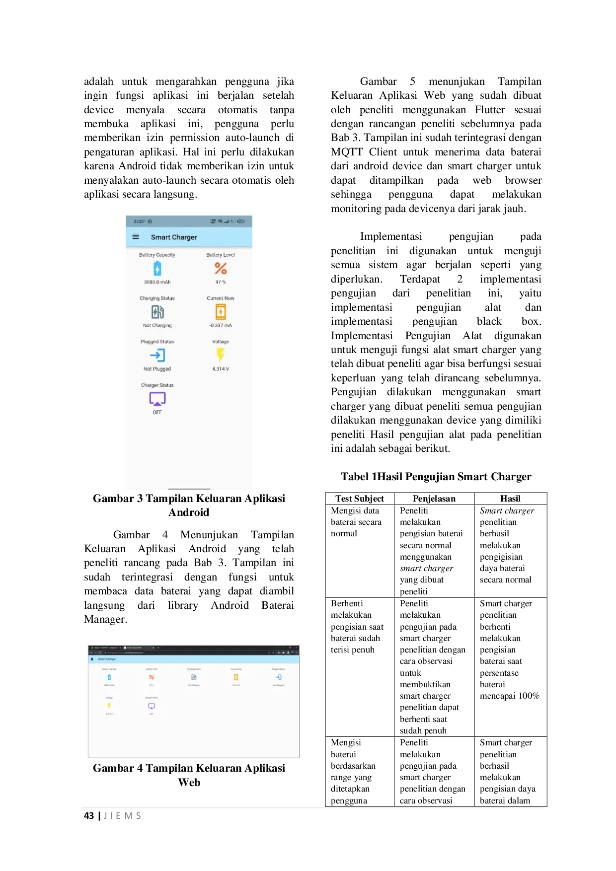 JURIS Aplikasi Monitoring Smart Charger Android Berbasis Mikrokontroler Esp8266 Menggunakan Flutter
