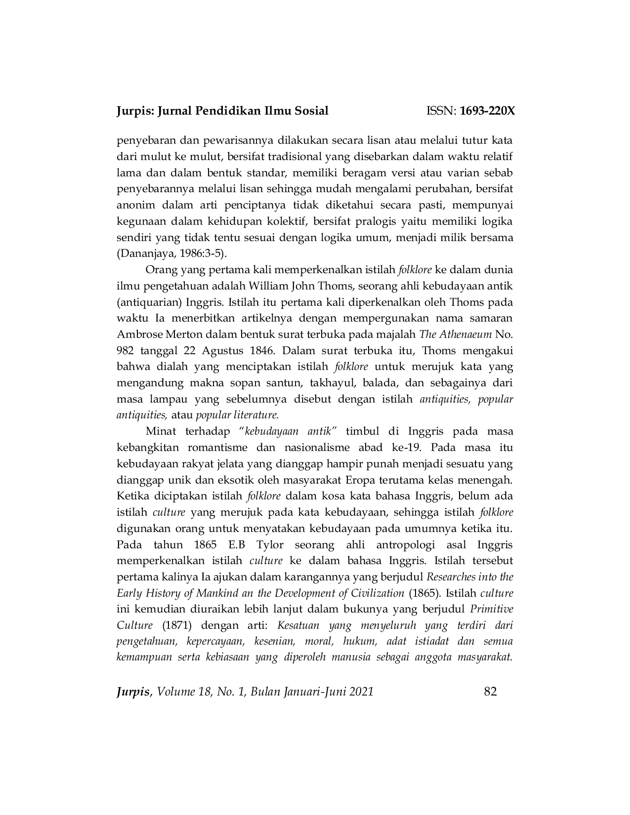 JURIS Pendidikan Nilai Budaya dan Folklore Di lingkungan Keluarga Etnis Bungku dalam Perspektif Sejarah