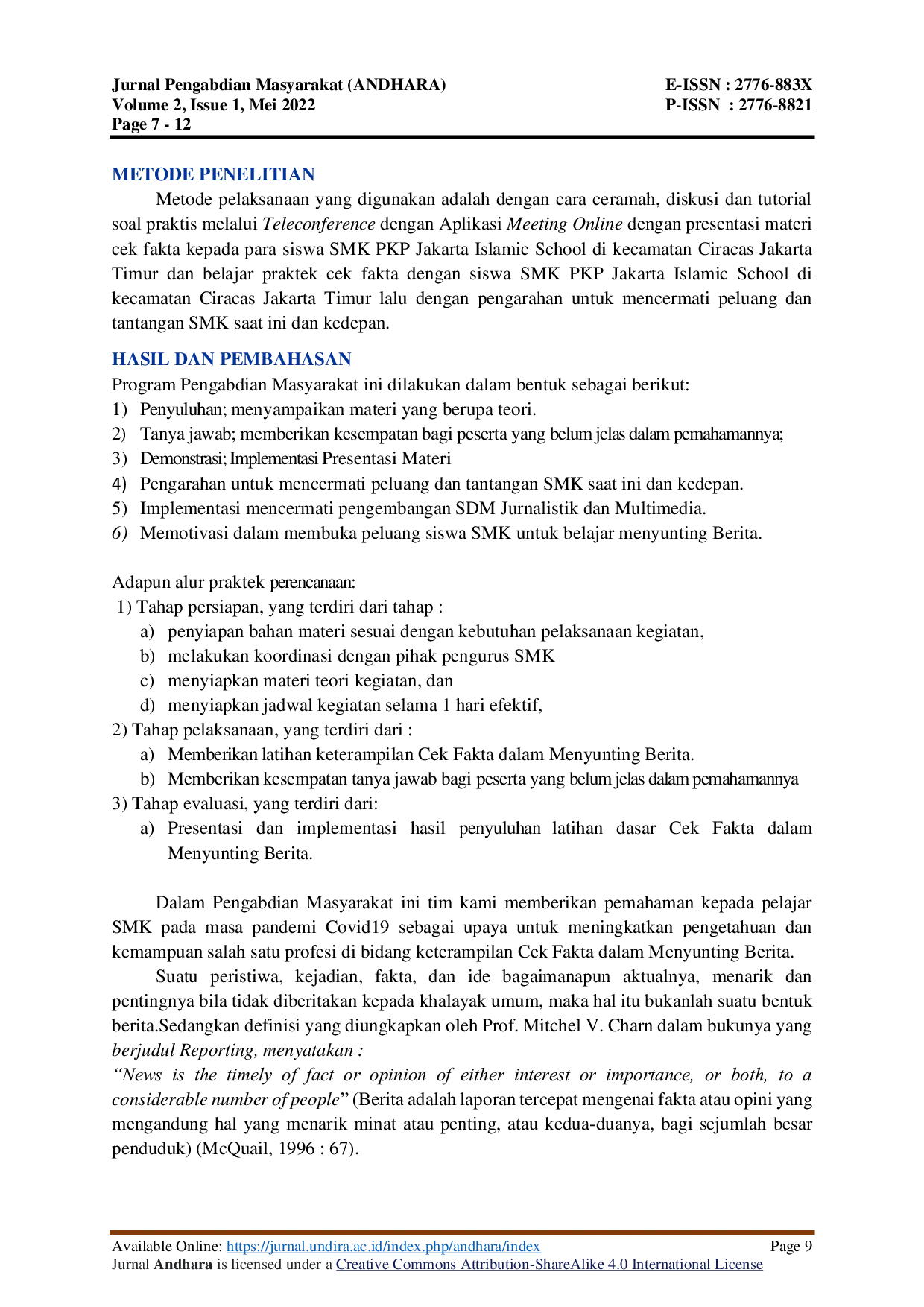 JURIS Keterampilan Cek Fakta dalam Menyunting Berita untuk Siswa SMK PKP Jakarta Islamic School