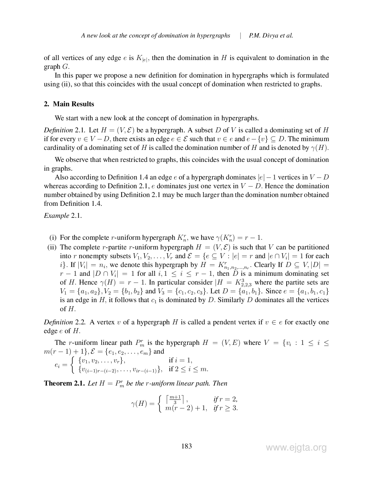 JURIS A new look at the concept of domination in hypergraphs