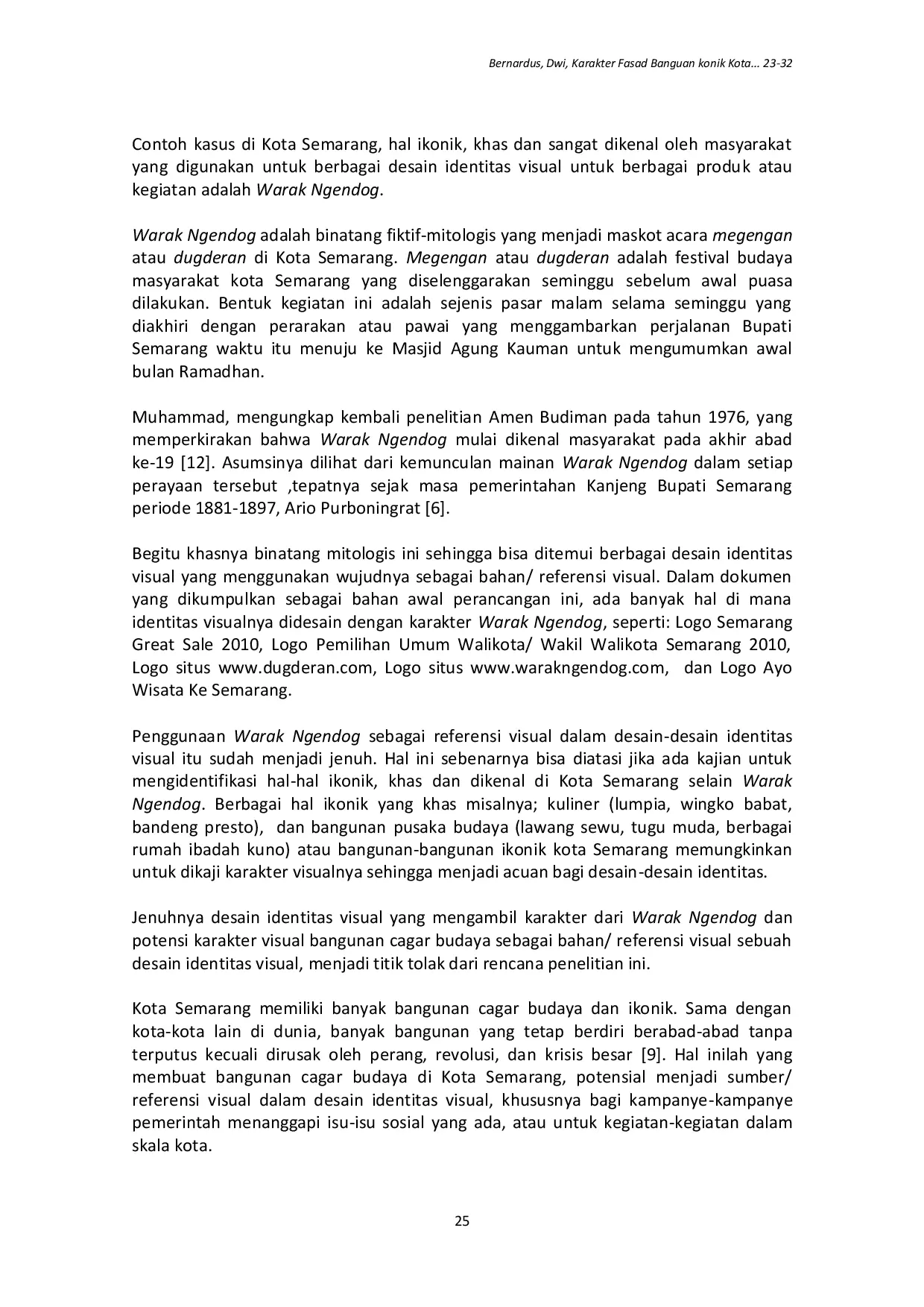 JURIS Karakter Fasad Bangunan Ikonik Kota sebagai Alternatif Desain Identitas Kota Semarang