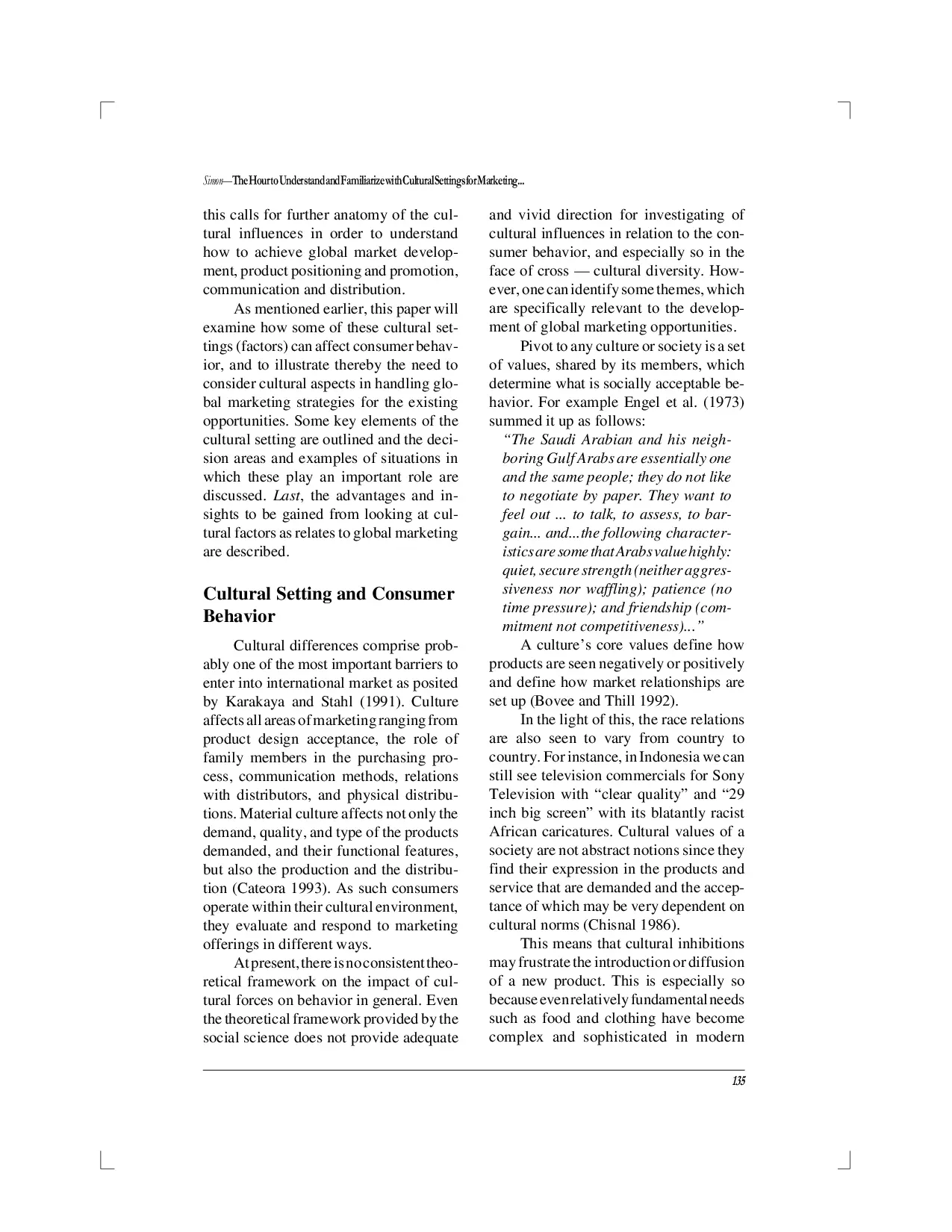 juris The Hour to Understand and Familiarize with Cultural Settings for Marketing in the Third Millennium