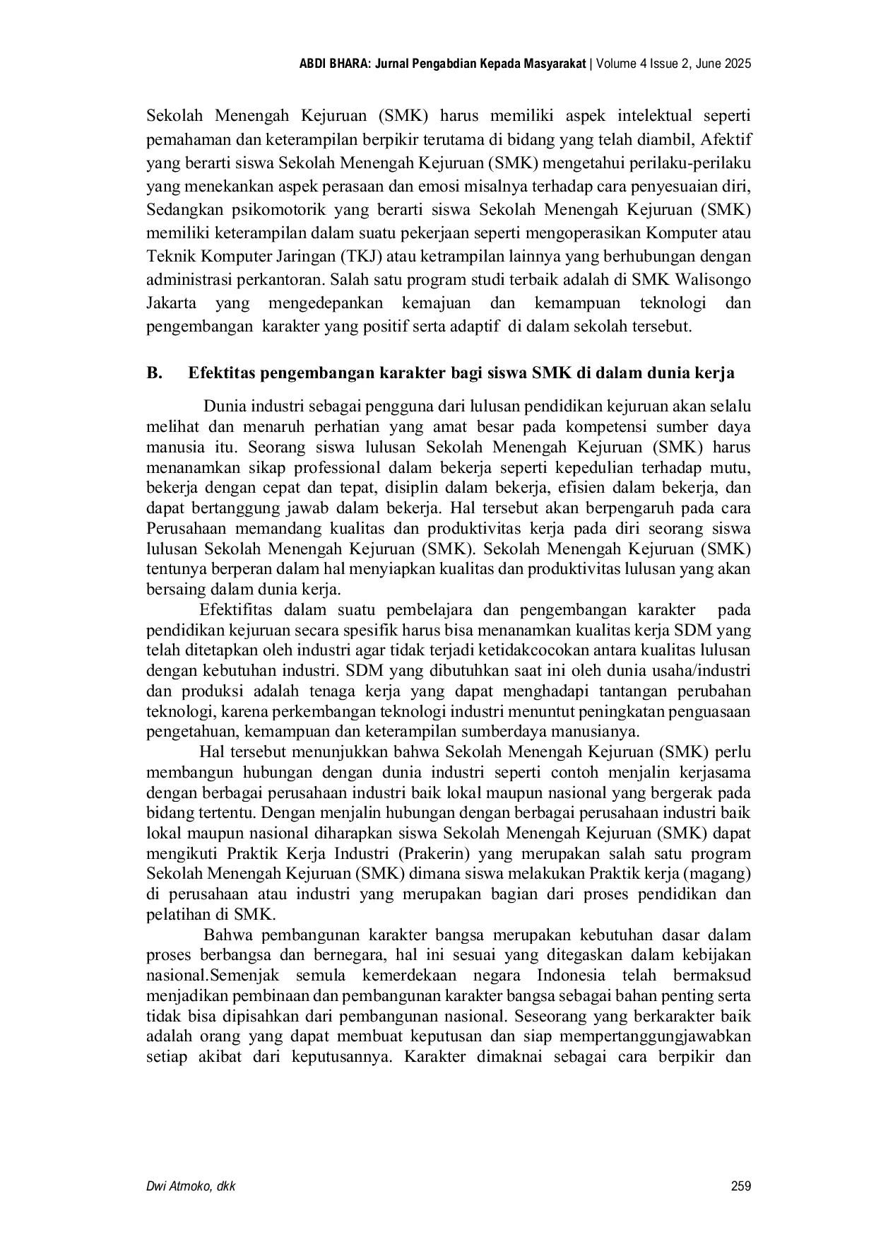 JURIS Edukasi Peraturan Perundangan Ketenagakerjaan dan Pengembangan Karakter pada Siswa SMK Walisongo Jakarta Selatan