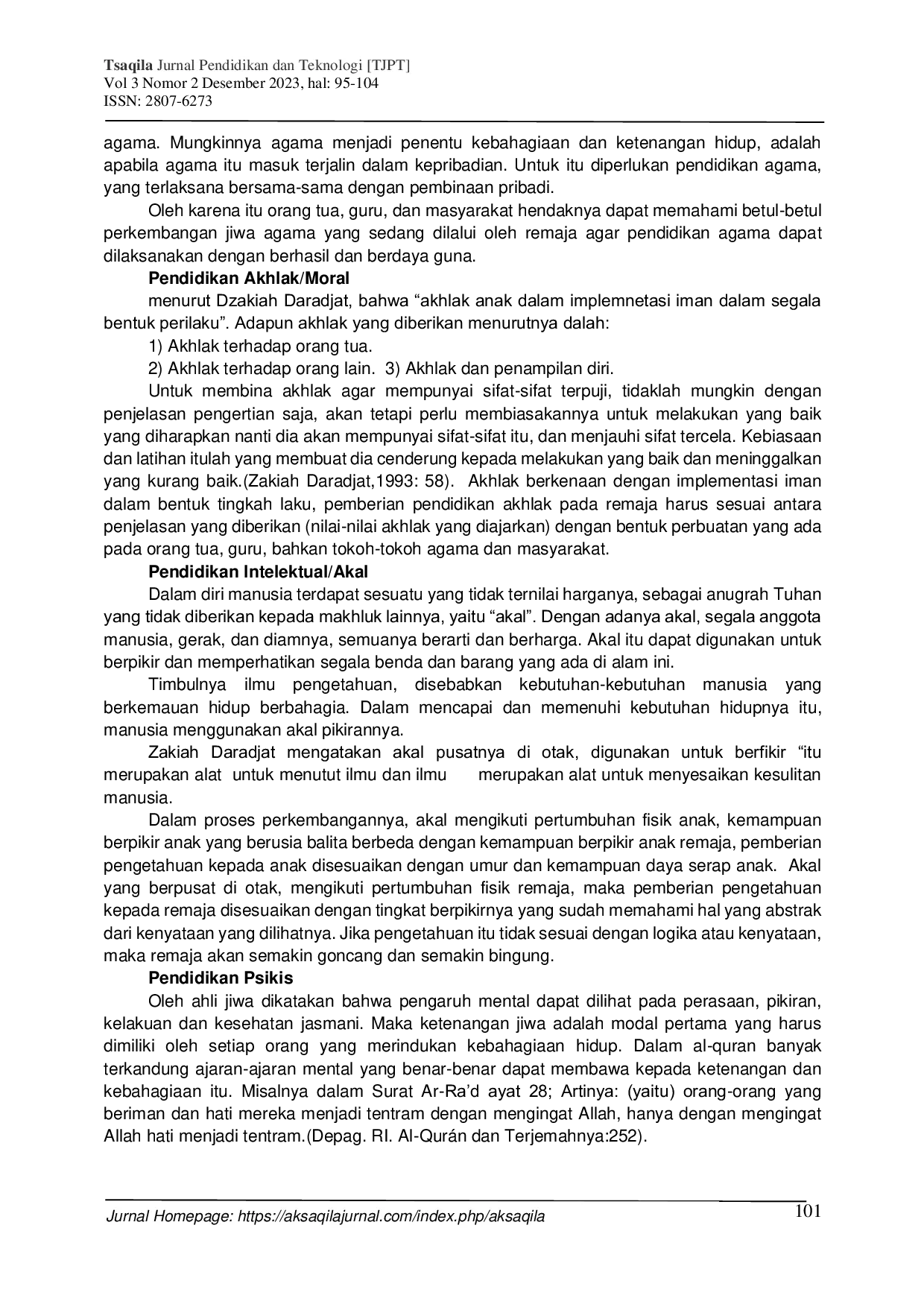 JURIS Pendidikan Remaja Menurut Pandangan Islam