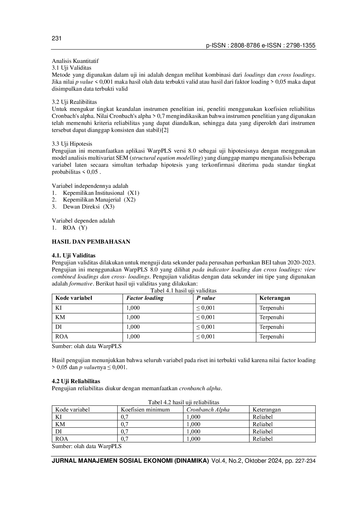 JURIS Analisis Pengaruh Kepemilikan Institusional Kepemilikan Manajerial Dewan Direksi Terhadap Profitabilitas Perbankan