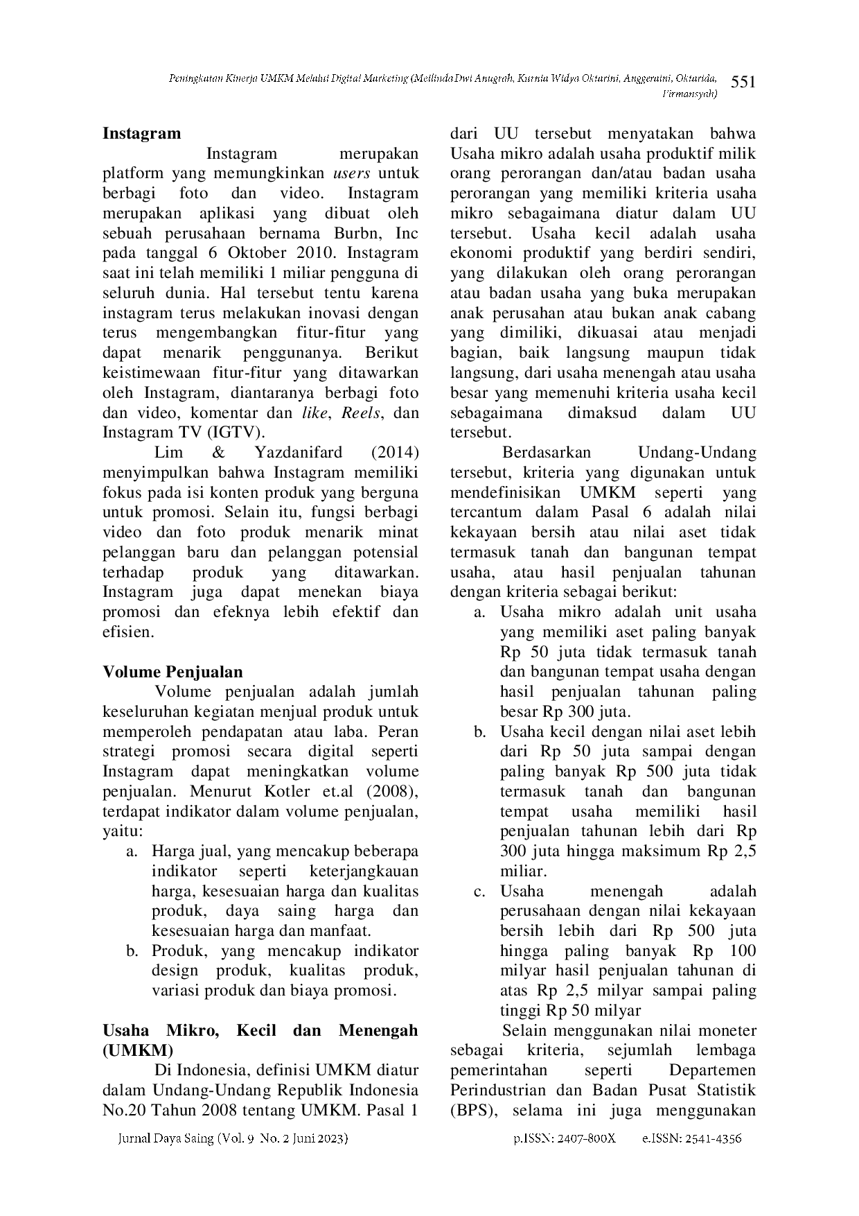 juris Peningkatan Kinerja UMKM Melalui Digital Marketing