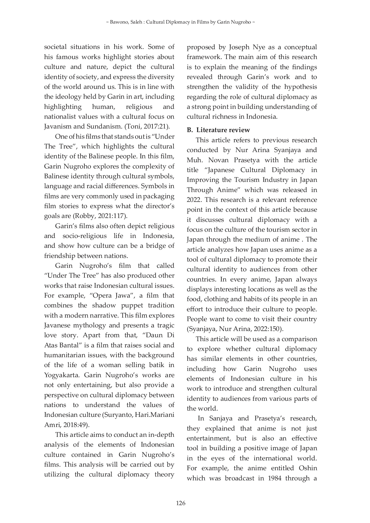 JURIS Cultural Diplomacy in Films by Garin Nugroho