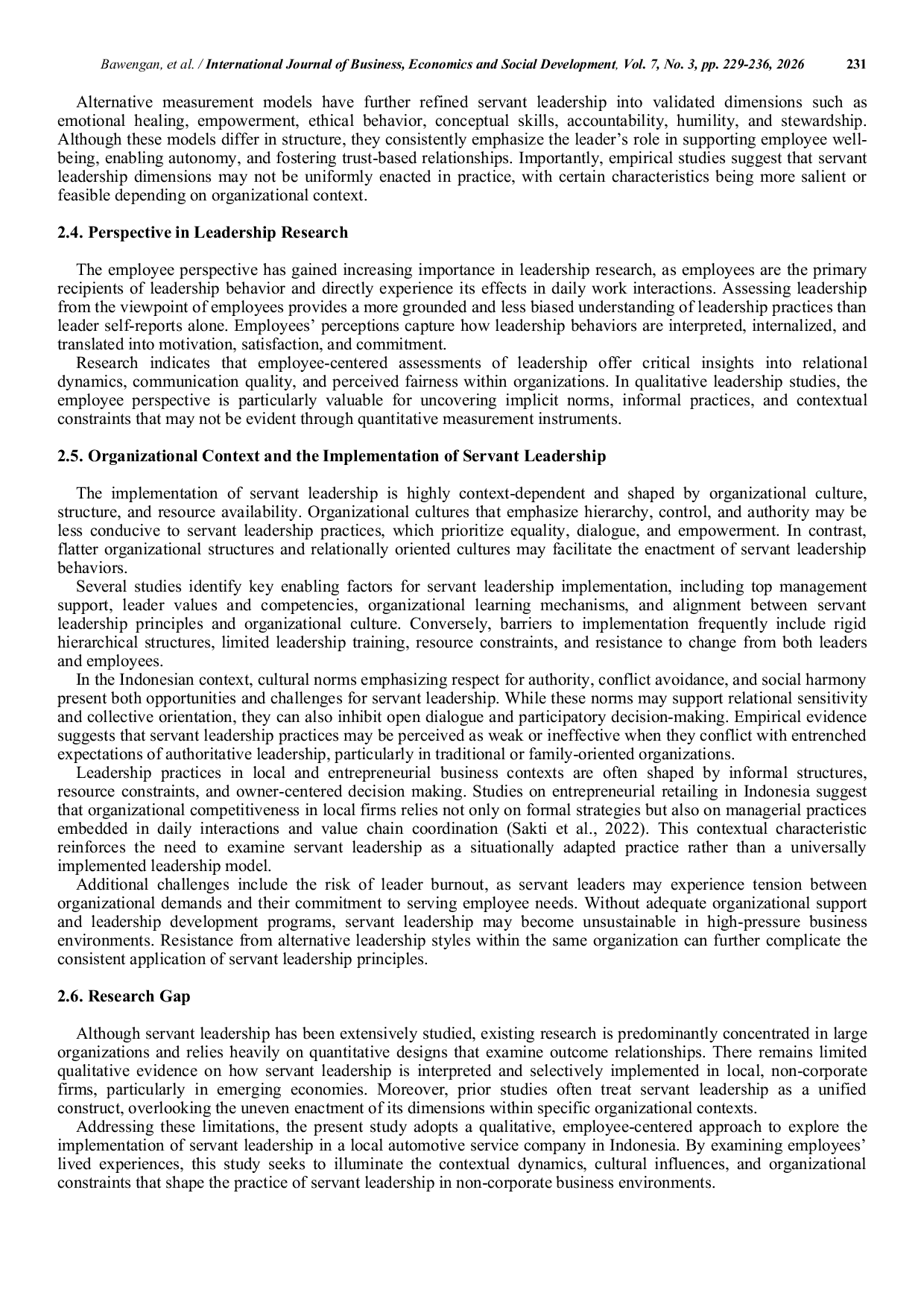 JURIS Employee Perspectives on the Implementation of Servant Leadership in a Local Automotive Company in Indonesia A Qualitative Case Study