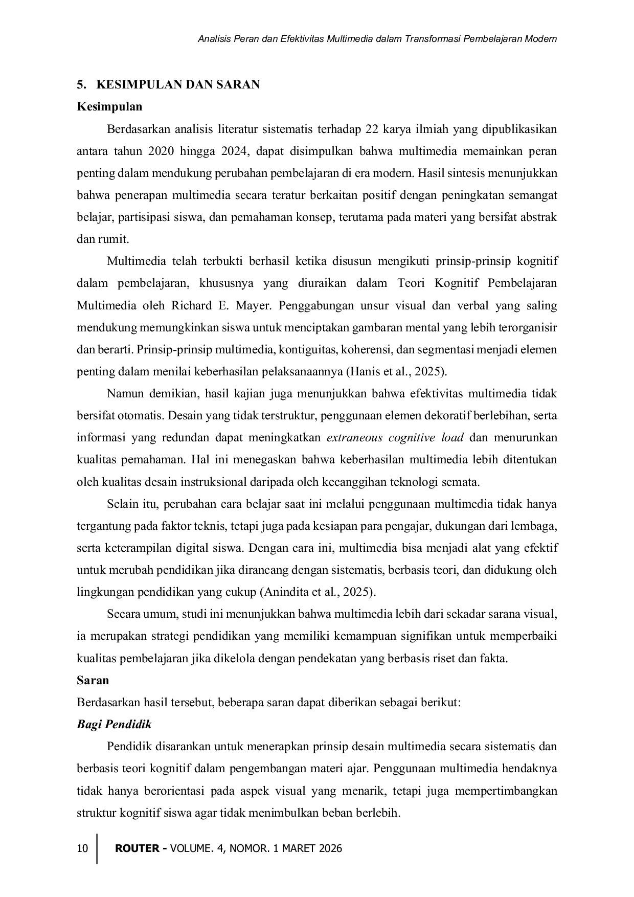 JURIS Analisis Peran dan Efektivitas Multimedia dalam Transformasi Pembelajaran Modern