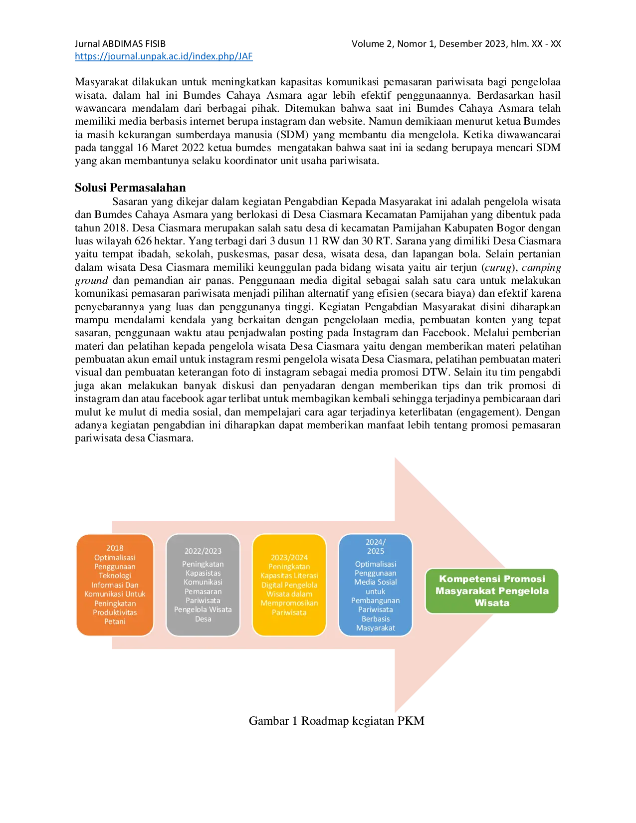 JURIS Memahami Kapasitas Pengelola Wisata dalam Menggunakan Instagram Sebagai Media Promosi Pariwisata Berbasis Masyarakat