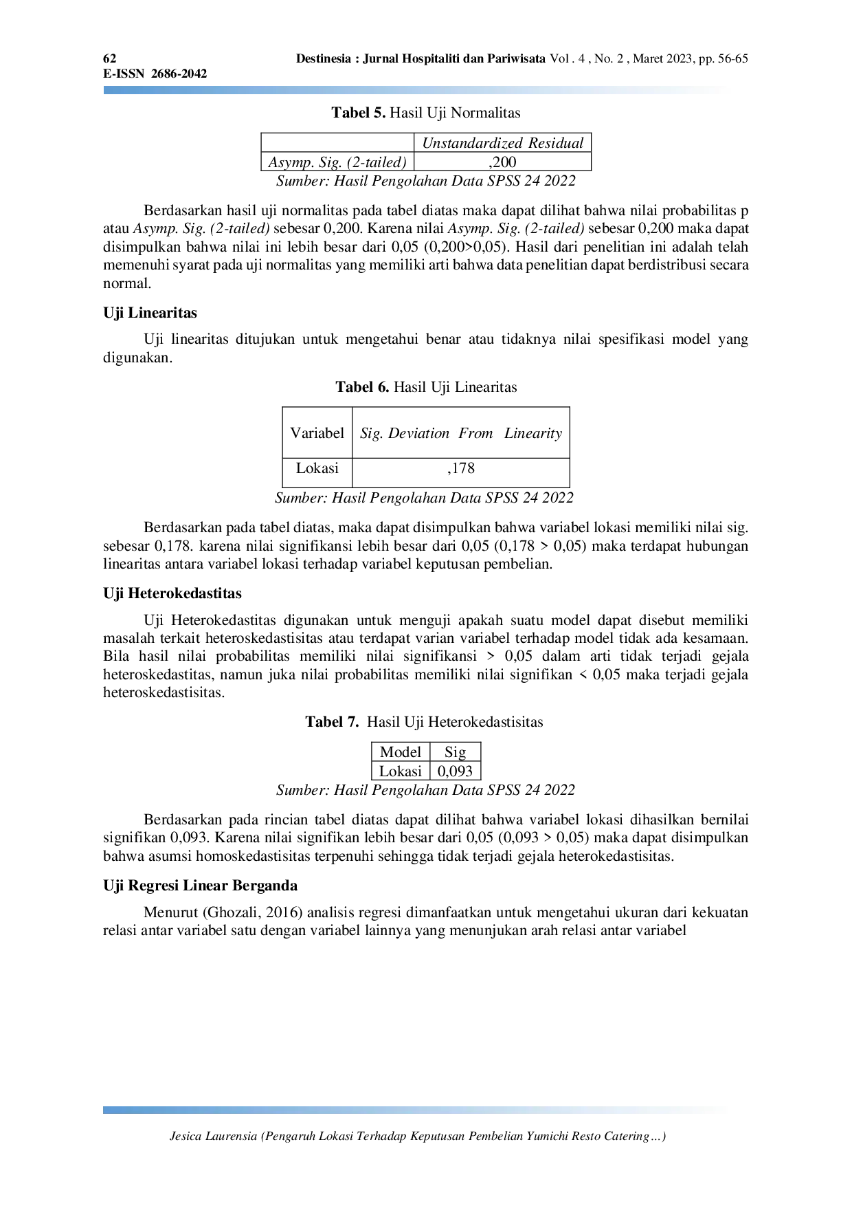 JURIS Pengaruh Lokasi terhadap Keputusan Pembelian Yumichi Resto Catering Harapan Indah Bekasi