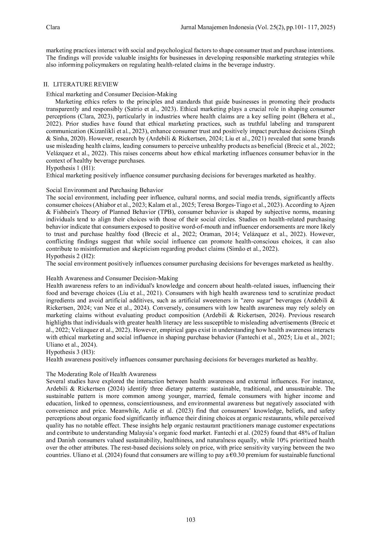 JURIS Peninjauan Kembali Determinan Pembelian Minuman Sehat di Kalangan Konsumen Muda Indonesia