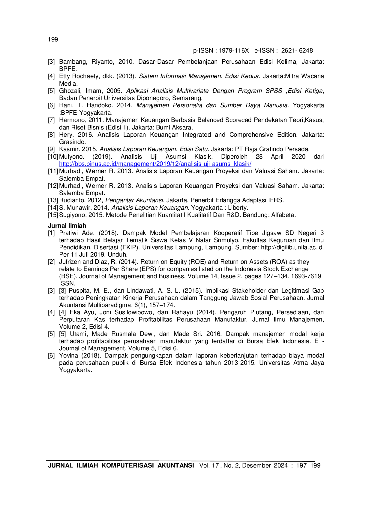 JURIS Pengaruh Perputaran Kas Dan Perputaran Piutang Terhadap Profitabilitas Pada Perusahaan Makanan Dan Minuman Yang Terdaftar Di Bursa Efek Indonesia 2020 2022