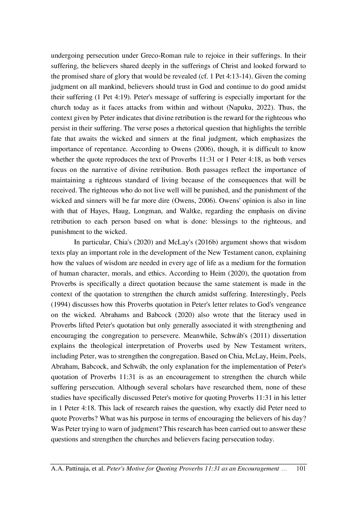 juris Peter s Motive for Quoting Proverbs 11 31 as an Encouragement to Be Righteous