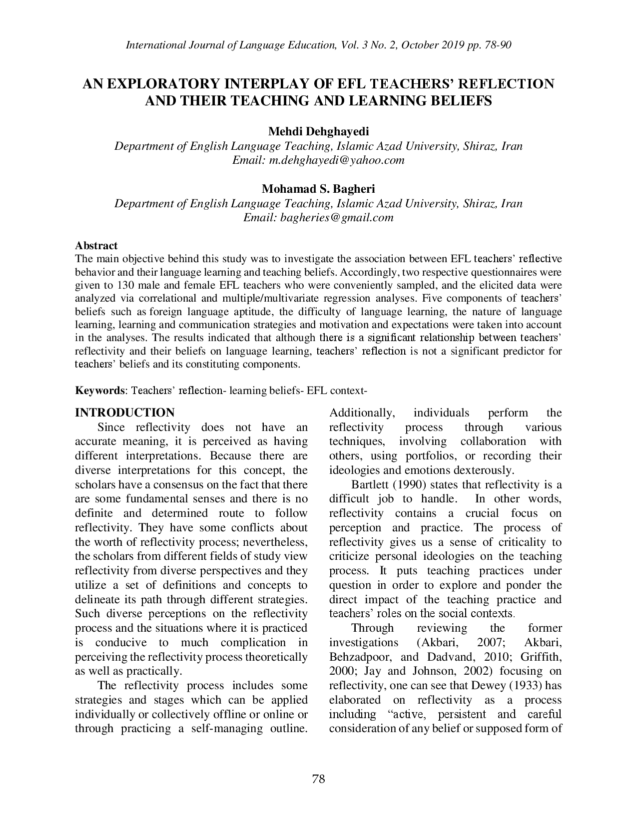 juris An Exploratory Interplay of EFL Teachers Reflection and Their Teaching and Learning Beliefs
