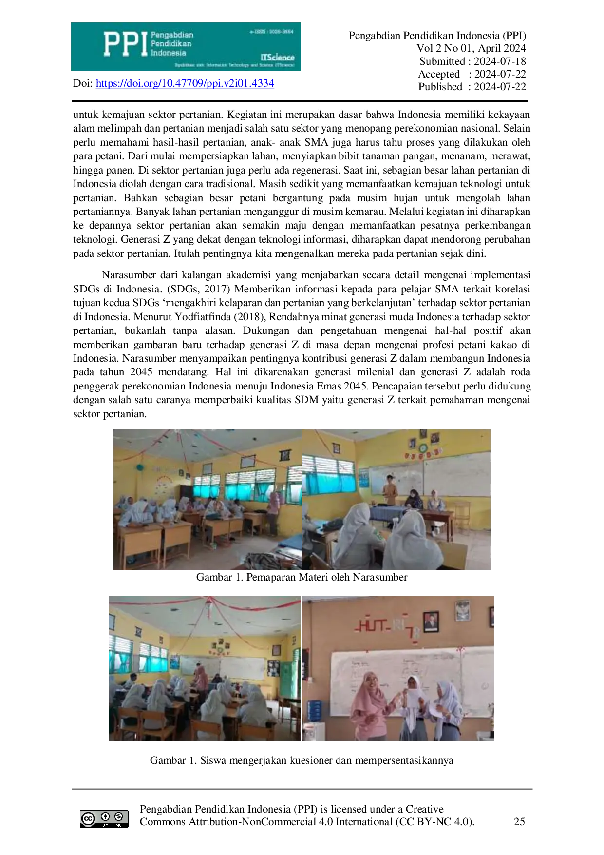 JURIS Edukasi Mengenai Sektor Pertanian Kepada Generasi Z Dalam Mendukung Sustainable Development Goal SDGs