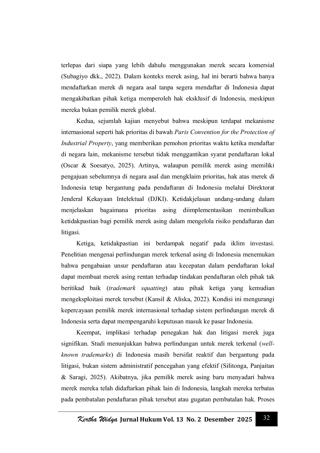 JURIS Implikasi Ketidakjelasan Ketentuan Pendaftaran Merek Asing Terhadap Kepastian Hukum Di Indonesia