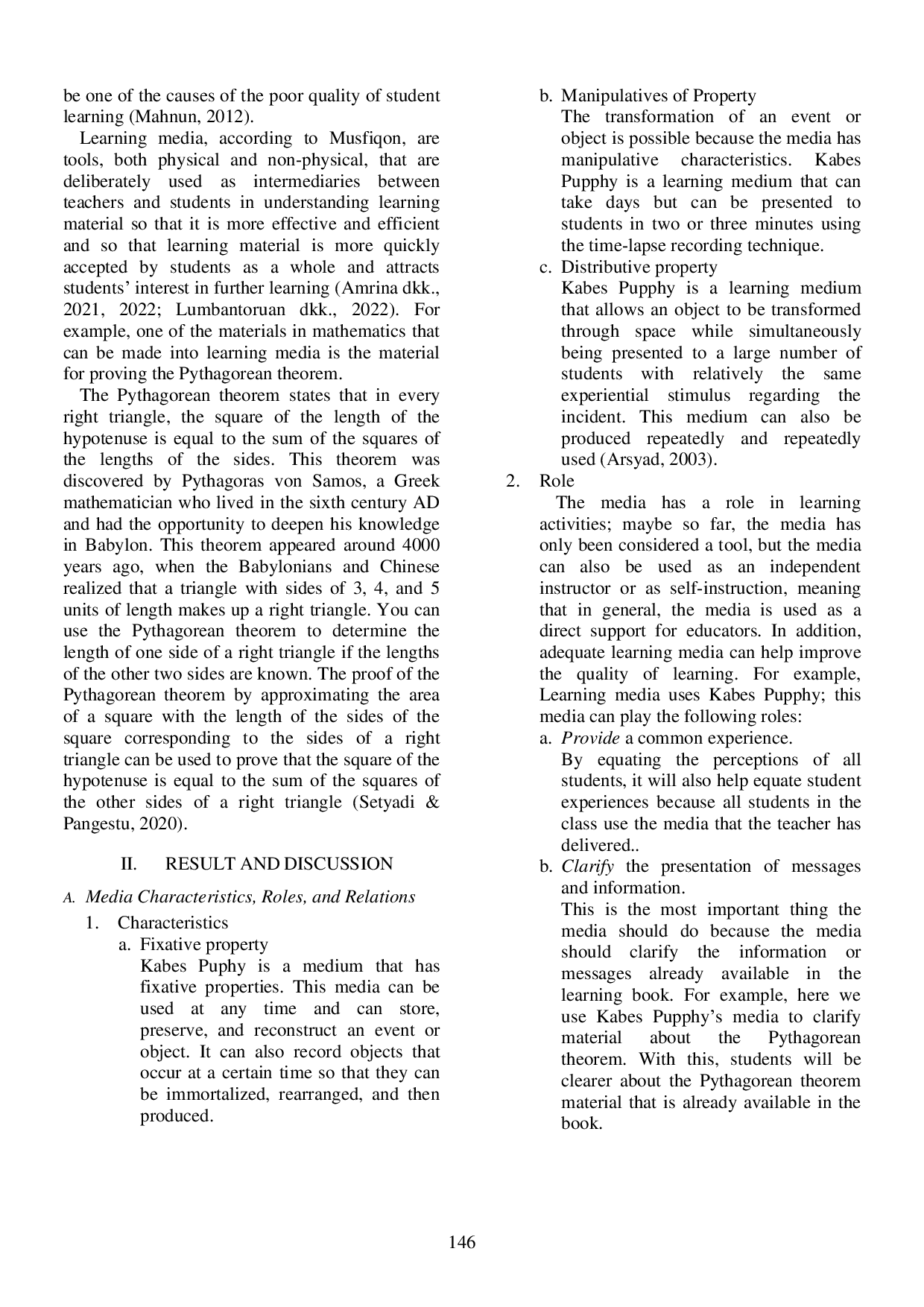 JURIS Kabes Pupphy Learning Media Pythagorean Proving Puzzle for Mathematics Learning Pythagorean Material