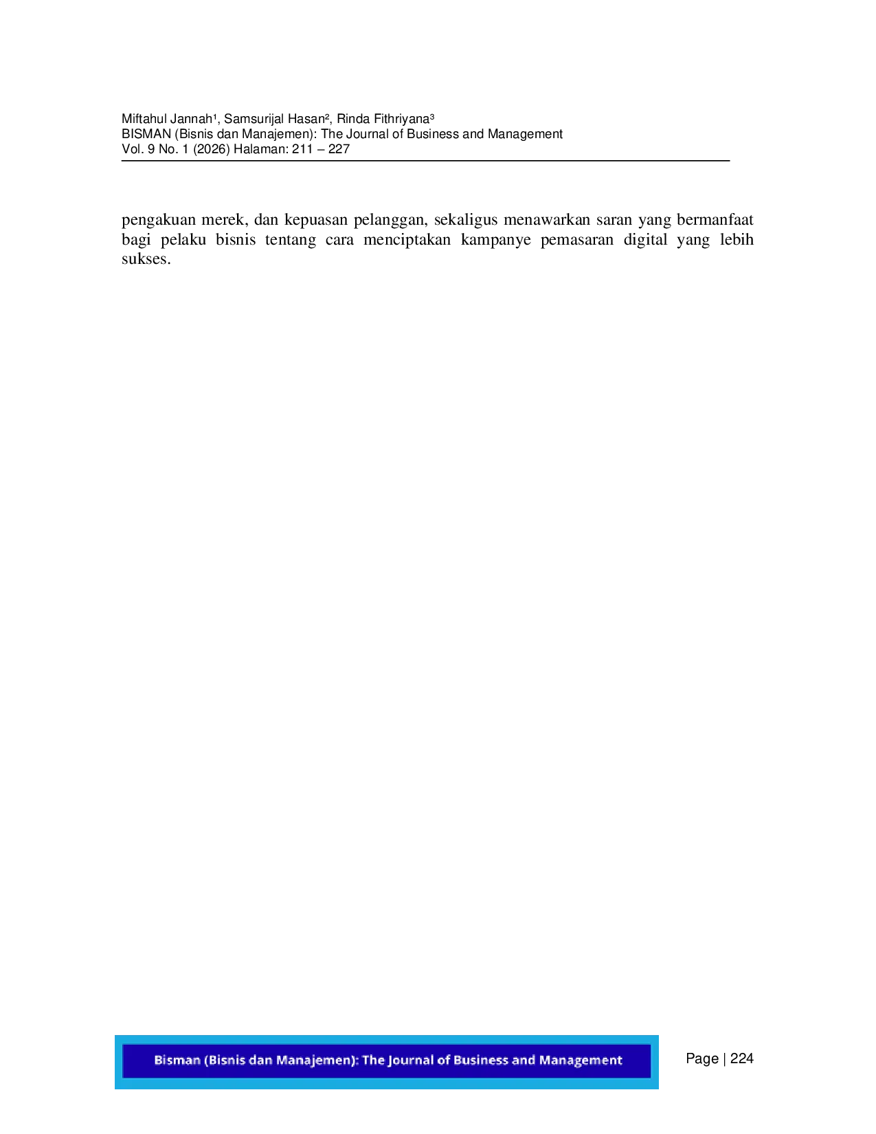 JURIS Pengaruh Media Sosial Terhadap Kinerja Pemasaran Usaha Perabot di Kabupaten Kampar