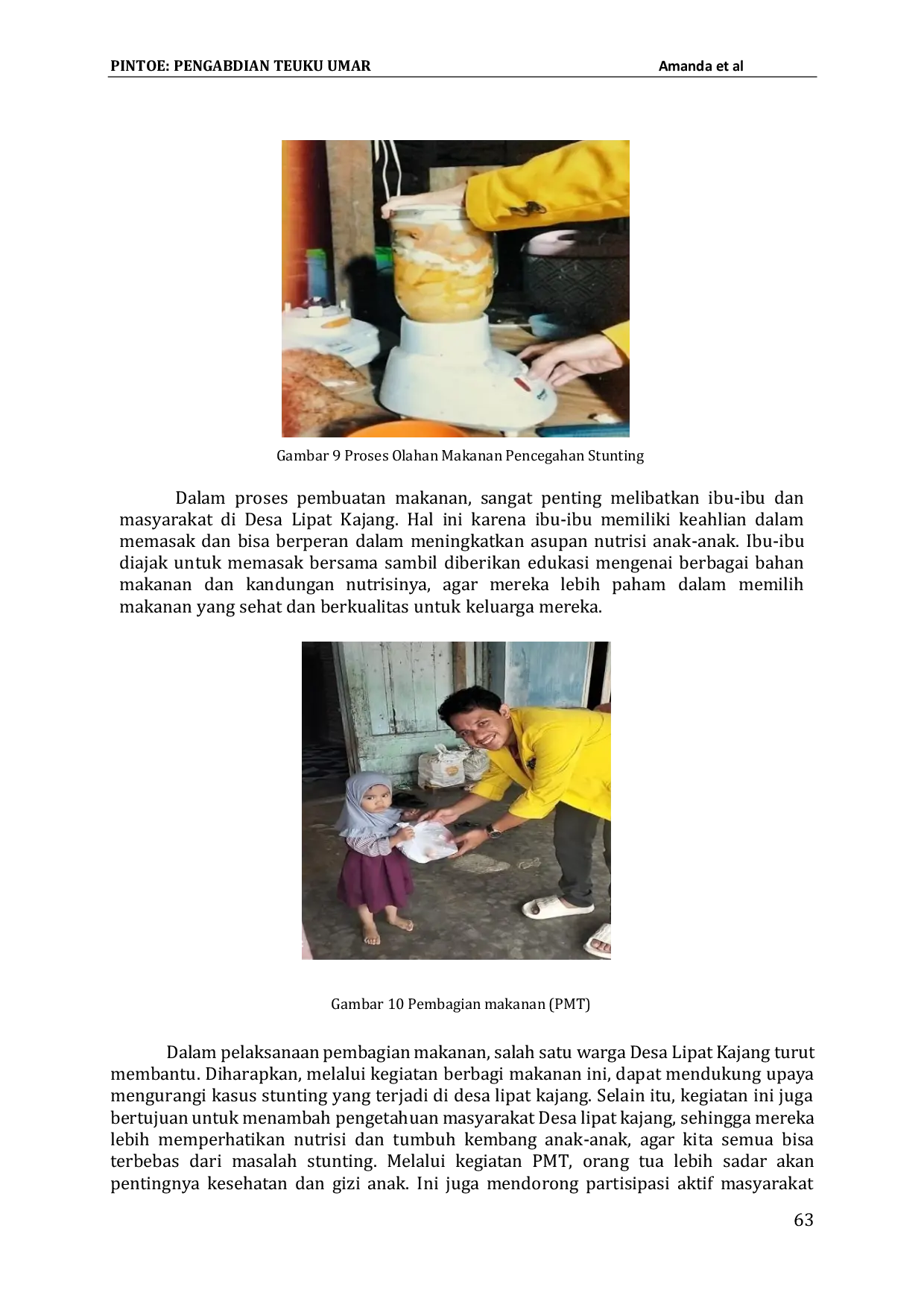 JURIS Meningkatkan Sinergiritas dan Percepatan Penurunan Stunting dengan Pemberian Makanan Tambahan PMT Desa Lipat Kajang Kec Simpang Kanan Kab Aceh Singkil