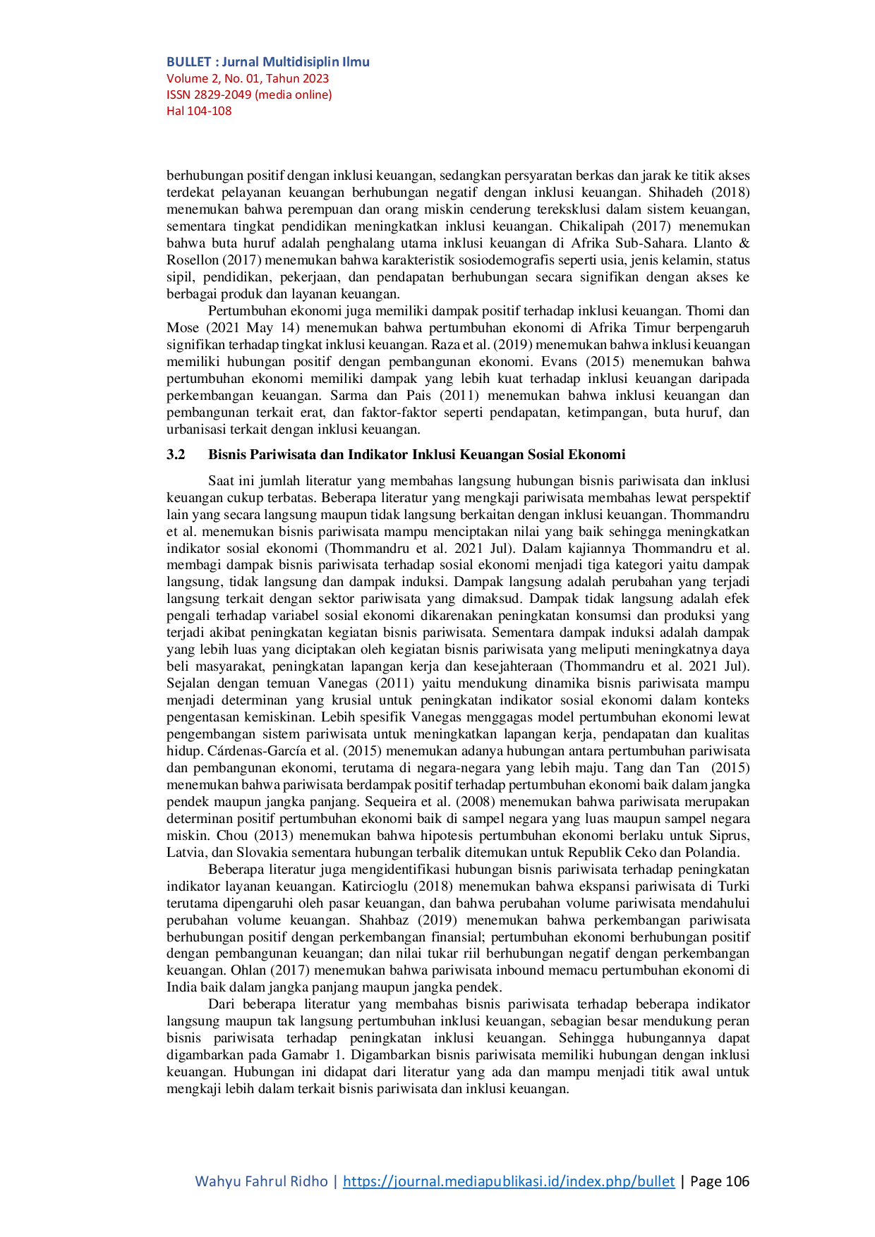 JURIS Peran Bisnis Pariwisata Dalam Inklusi Keuangan