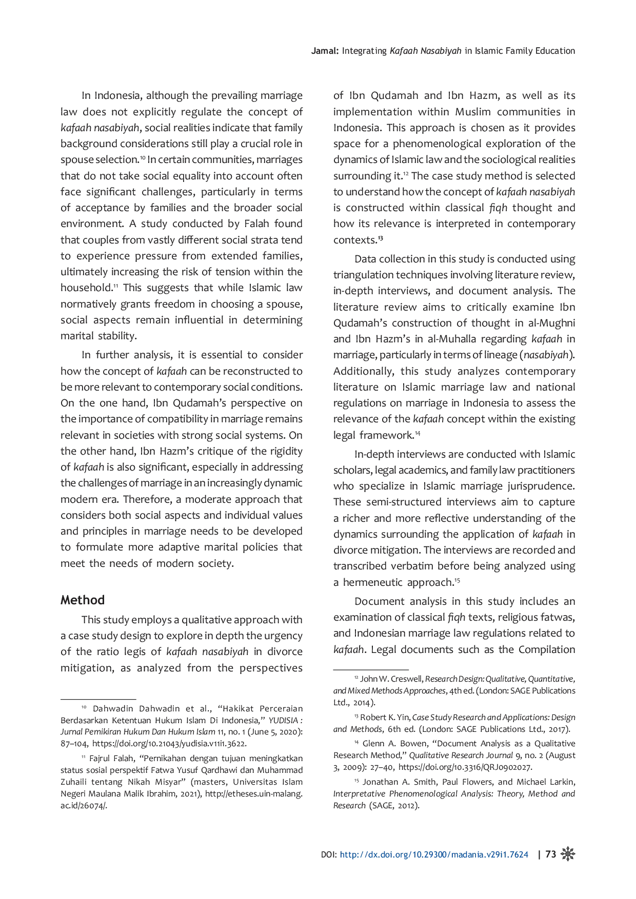 JURIS Integrating Kafaah Nasabiyah in Islamic Family Education Lessons from Ibn Qudamah and Ibn Hazm in the Indonesian Context