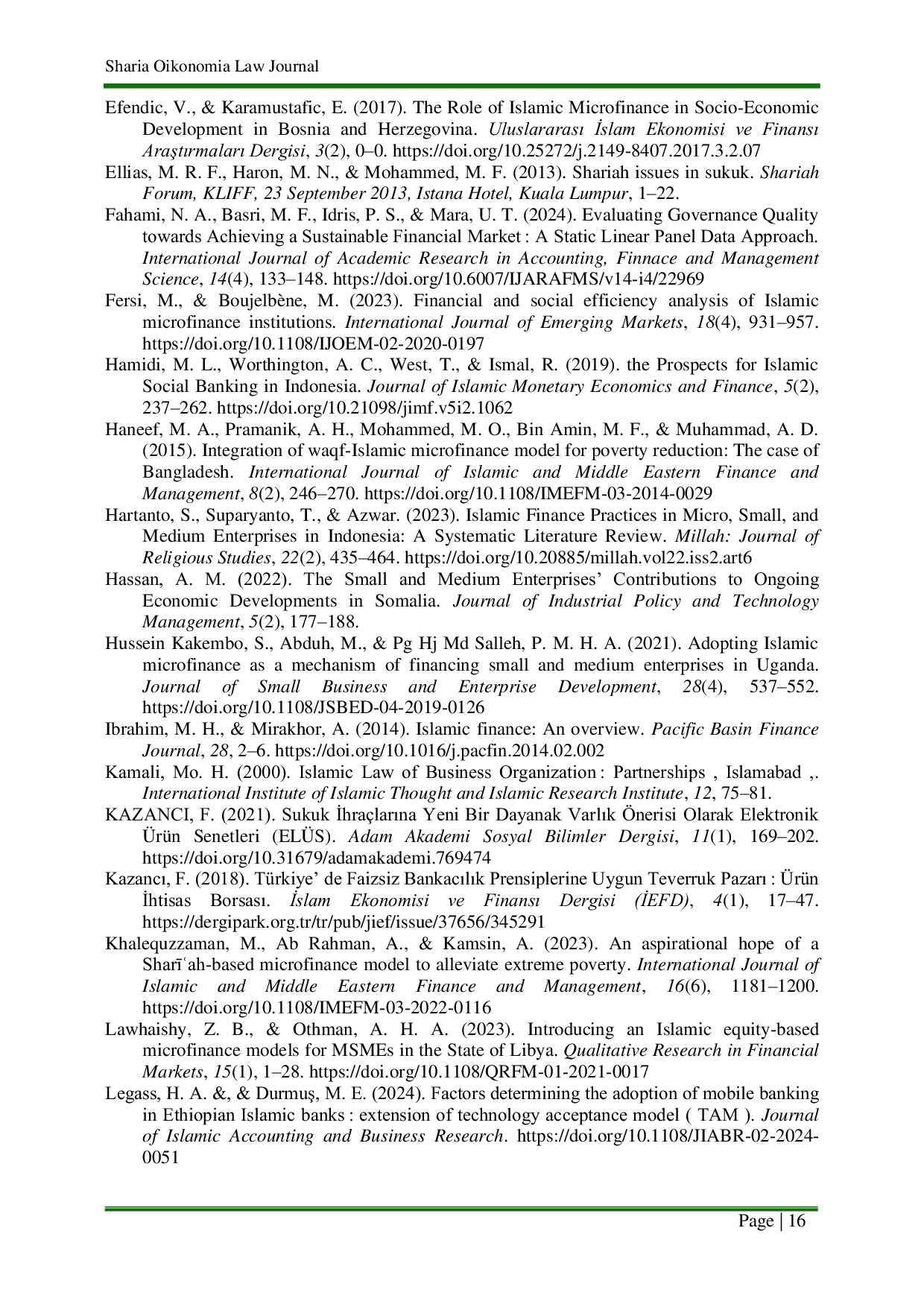 JURIS Islamic Financial Products and their Contribution to the Growth of SMEs in Hargeisa Somaliland