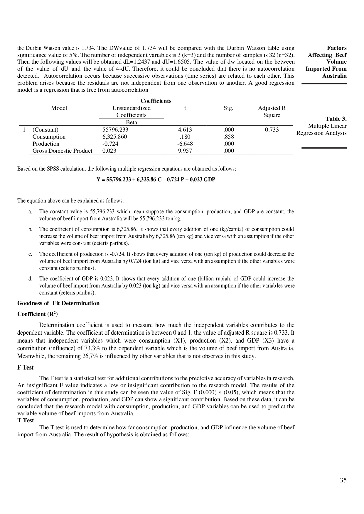 juris Factors Affecting Beef Volume Imports From Australia