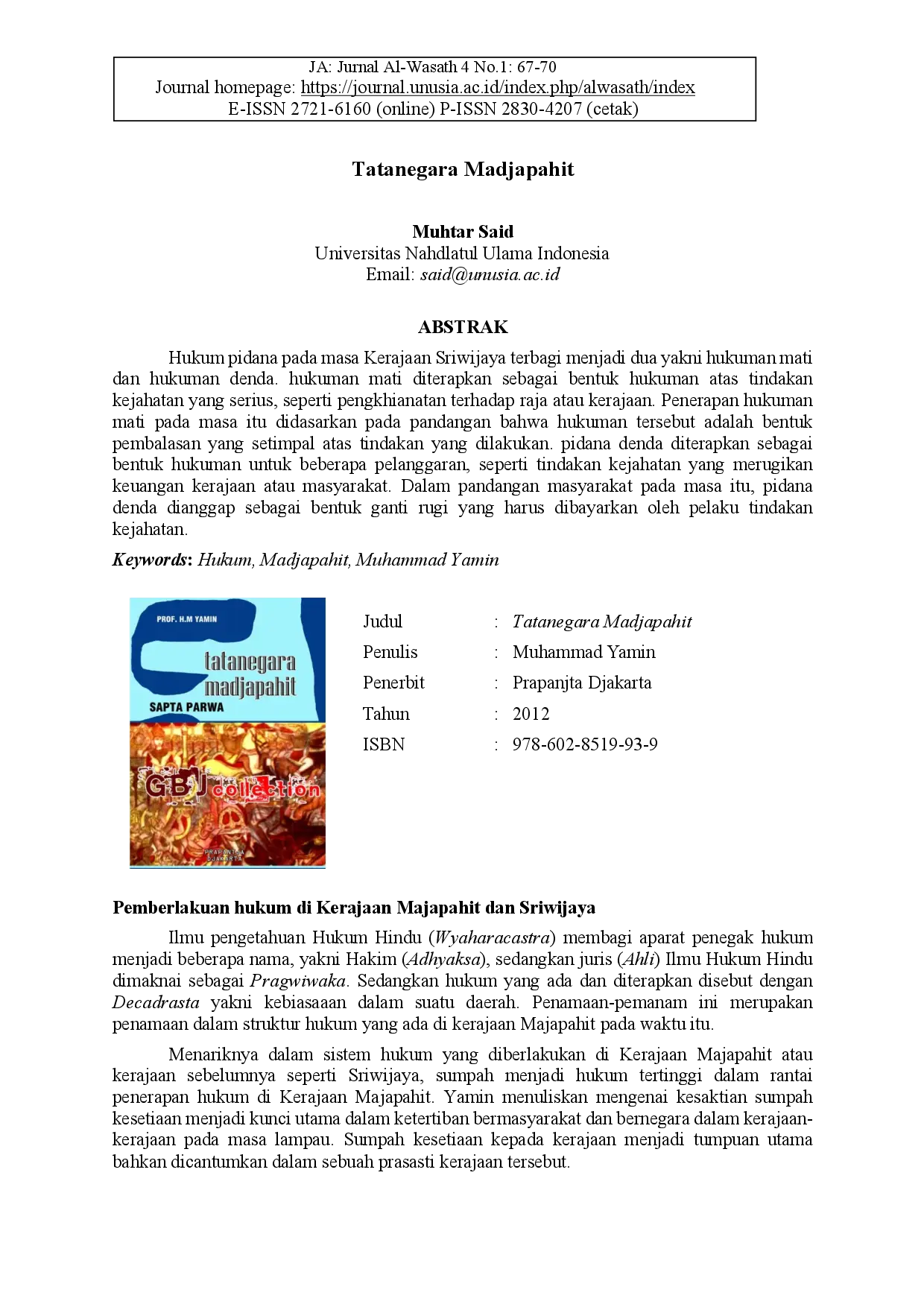 juris Tatanegara Madjapahit