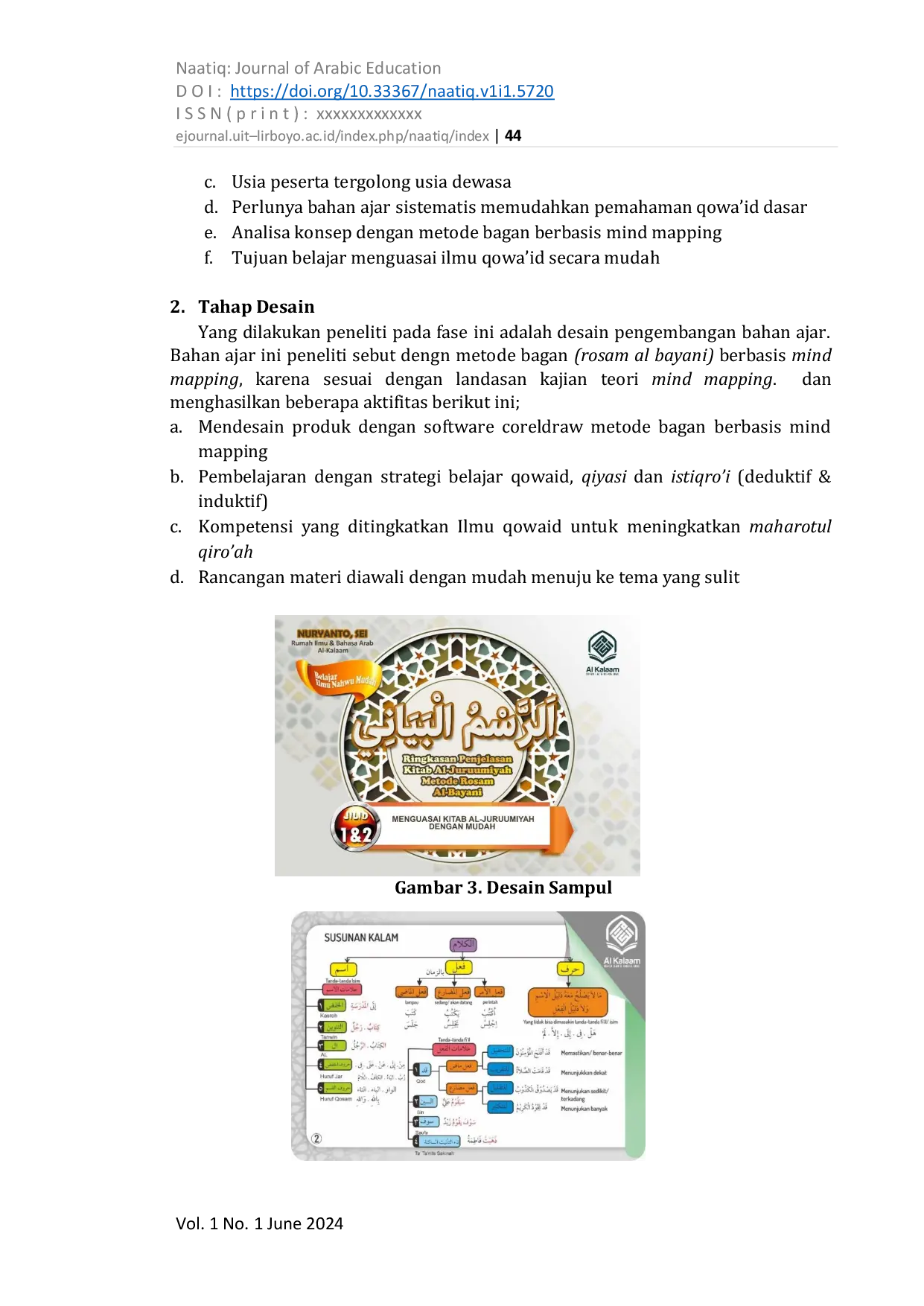 JURIS The Development of Nahwu Teaching Materials Based on Mind Maps Using the ADDIE Model