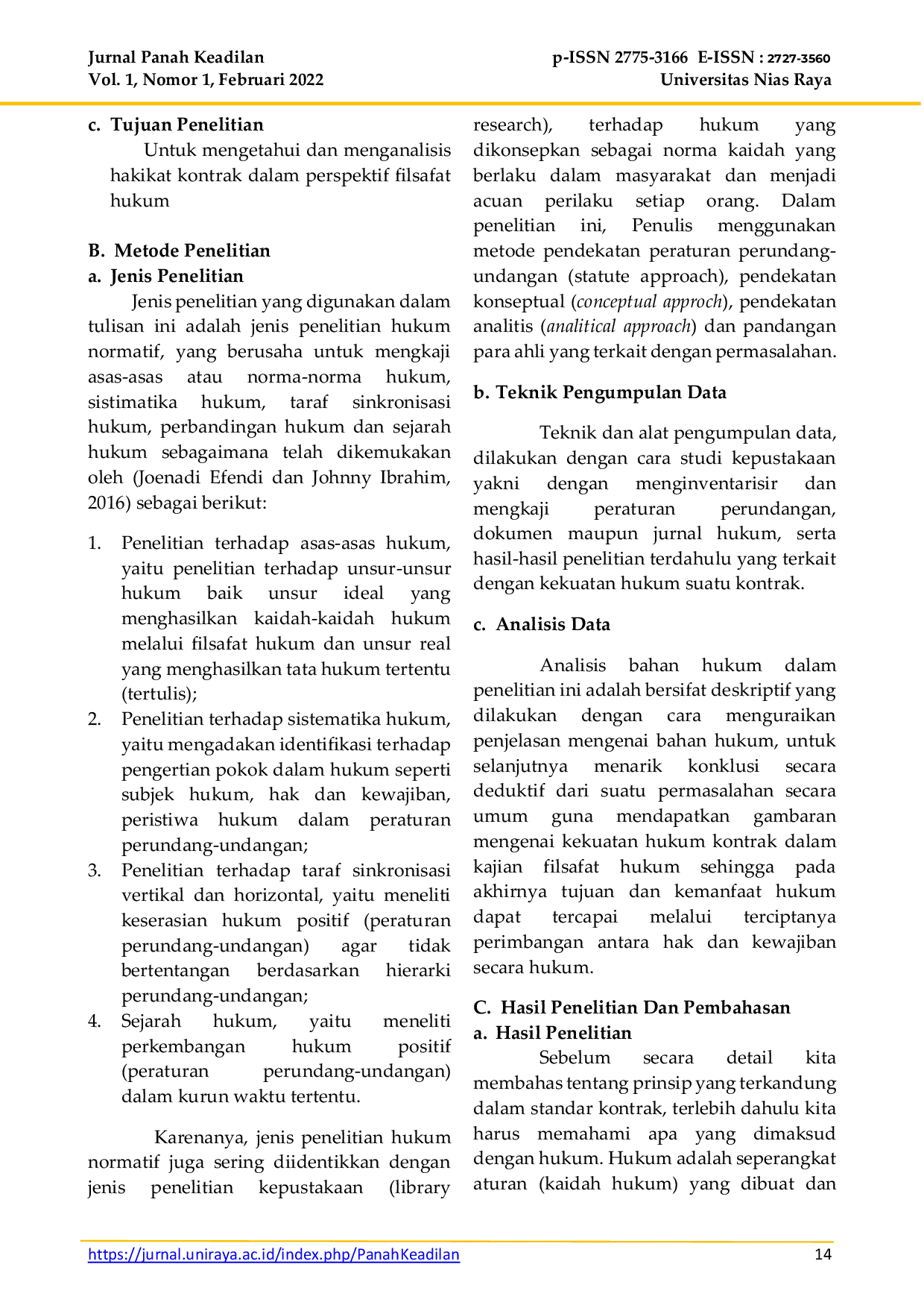 JURIS Kajian Kontrak Dalam Perspektif Filsafat Hukum