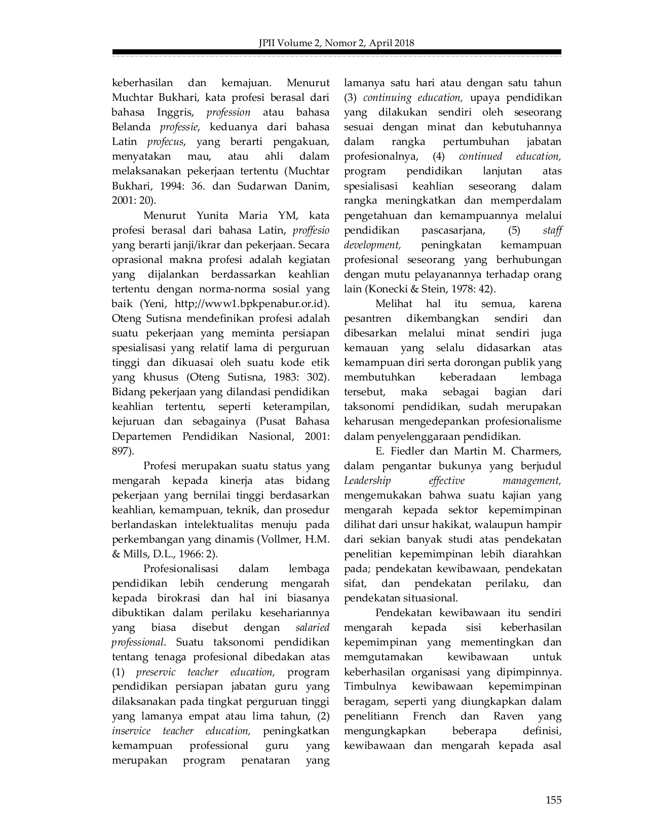 JURIS Profesionalisme Kiai dalam Pengelolaan Pondok Pesantren dalam Konteks Kemodernan