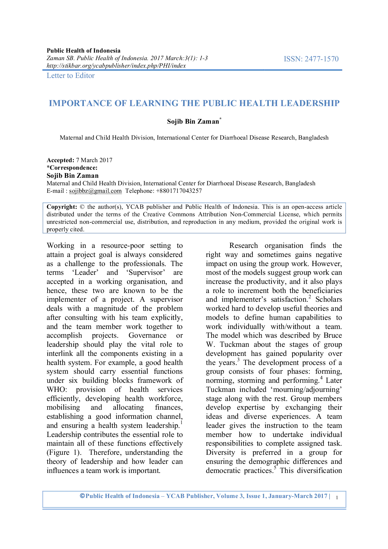 JURIS Importance of Learning the Public Health Leadership
